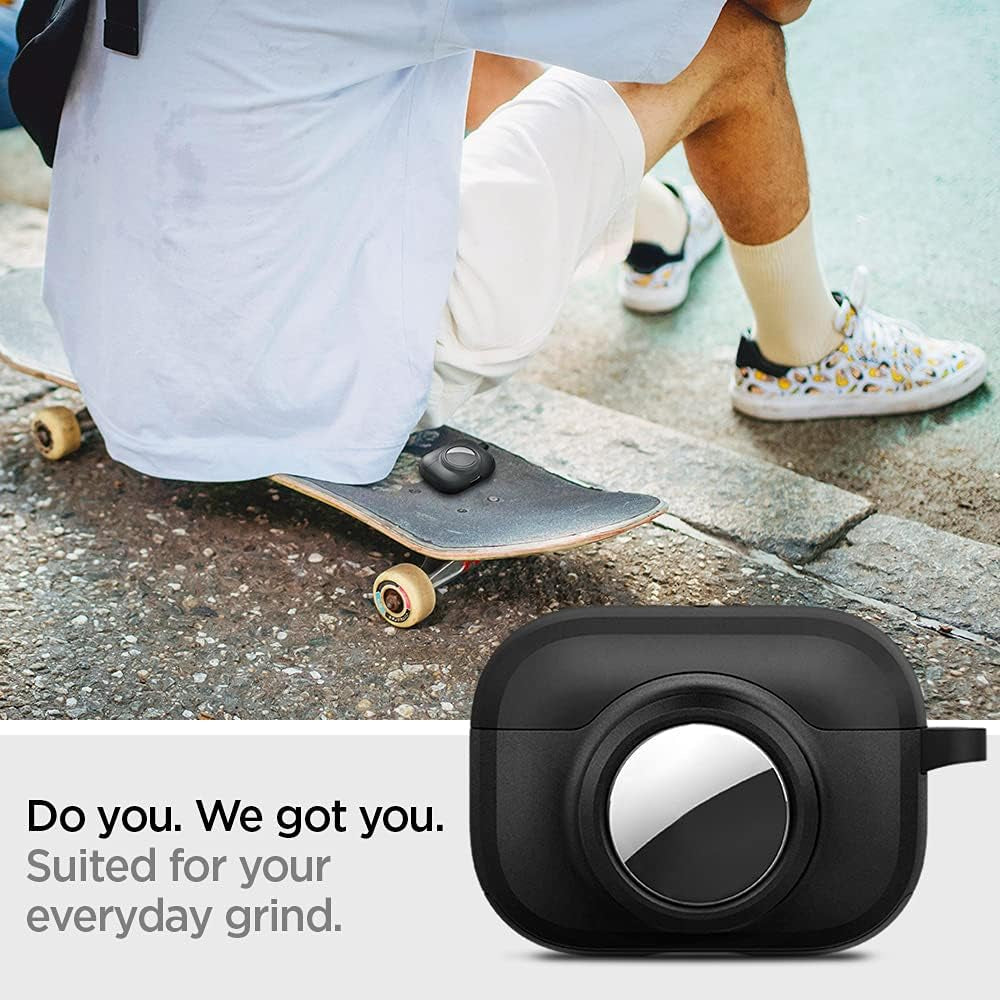 Spigen Tag Armor Duo Designed for Airpods Pro Case and Airtag Case Cover with Keychain [Dual Layer Solid Protection] - Matte Black  Spigen   