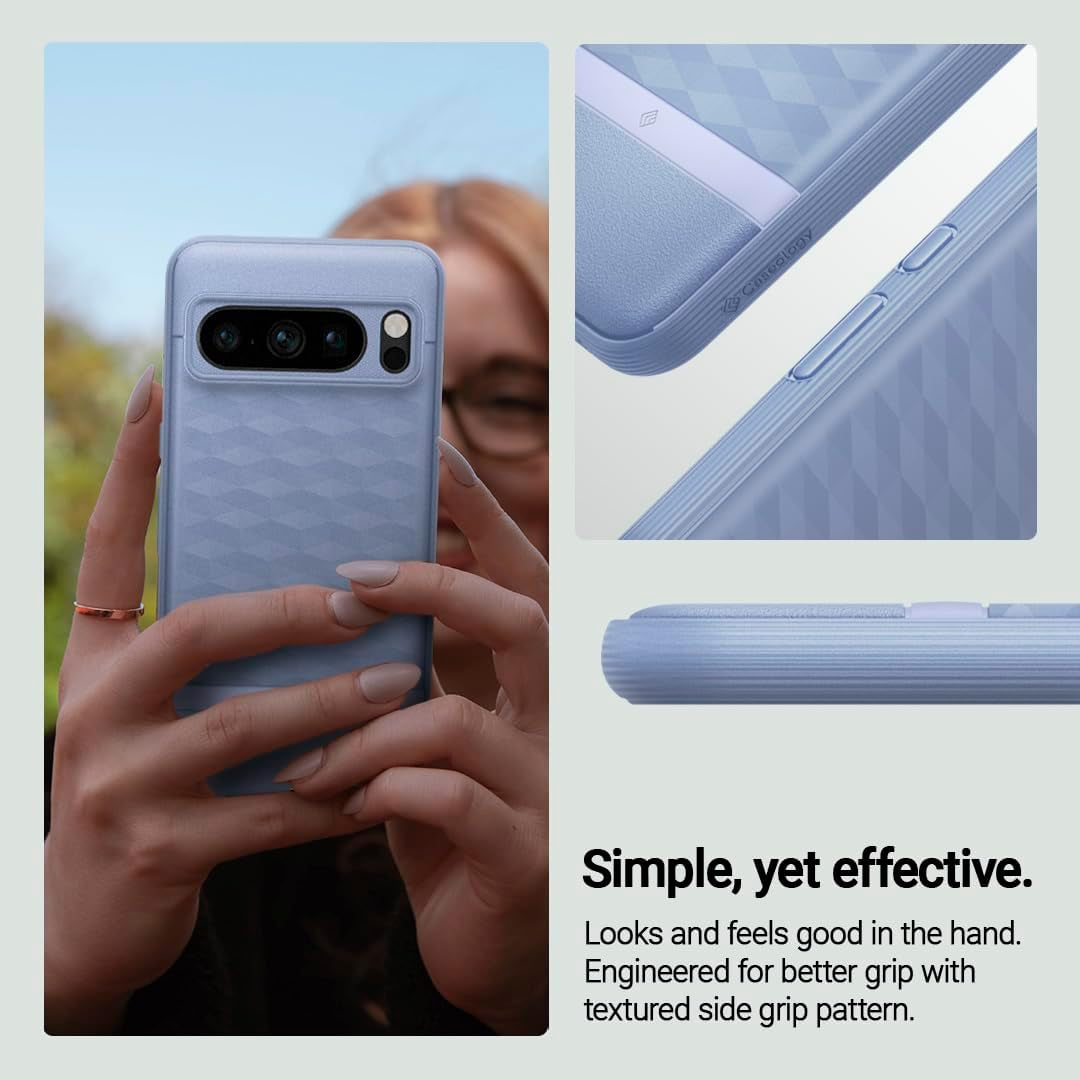 Caseology Parallax 3D Ergonomic Design Case Compatible with Google Pixel 8 Pro Case 5G [Military Grade Drop Tested](2023) - Bay Blue  Caseology   