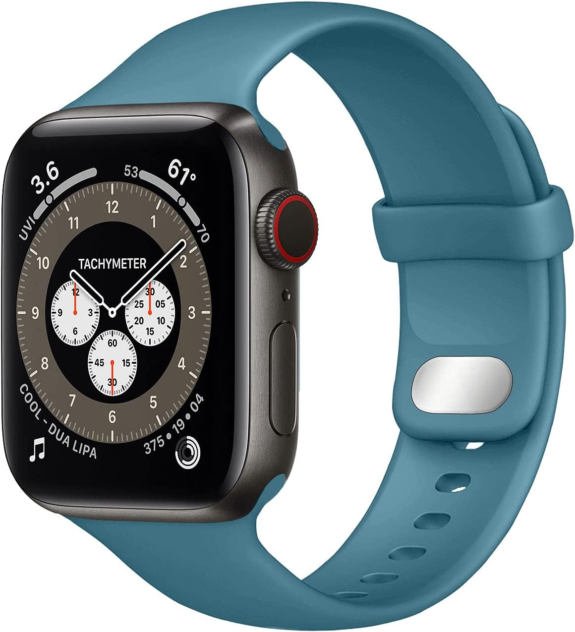 NUKELOLO Sport Band Compatible with Apple Watch Bands 38Mm 41Mm 40Mm 45Mm 44Mm 42Mm, Soft Silicone Replacement Strap Compatible for Iwatch Series SE 7 6 5 4 3 2 1 Women Men  NUKELOLO Cactus 42mm/44mm/45mm 