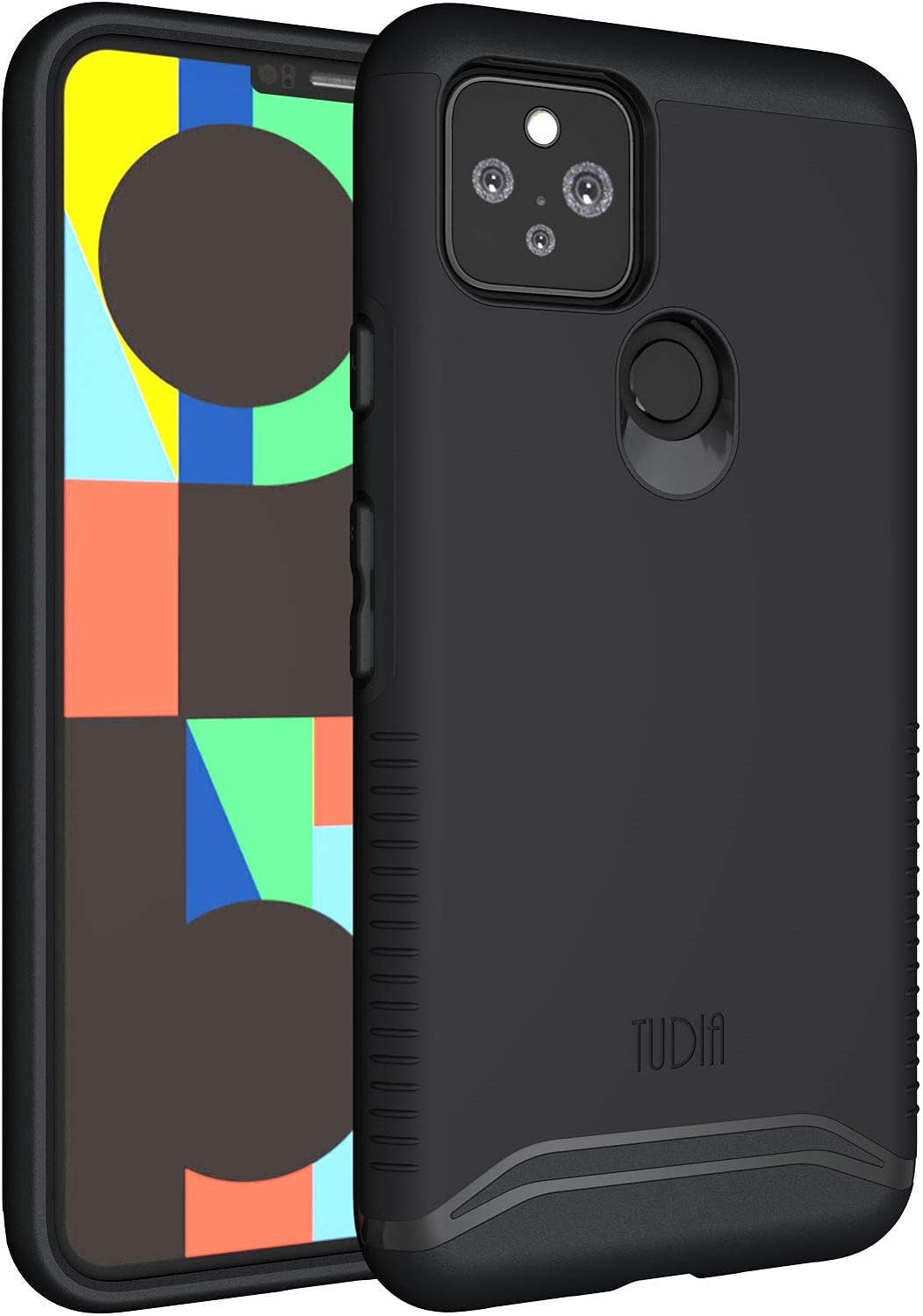 TUDIA Dualshield Designed for Pixel 4A 5G Case (2020), [Merge] Shockproof Dual Layer Military Grade Drop Protection Slim Protective Case Cover - Matte Black  TUDIA   