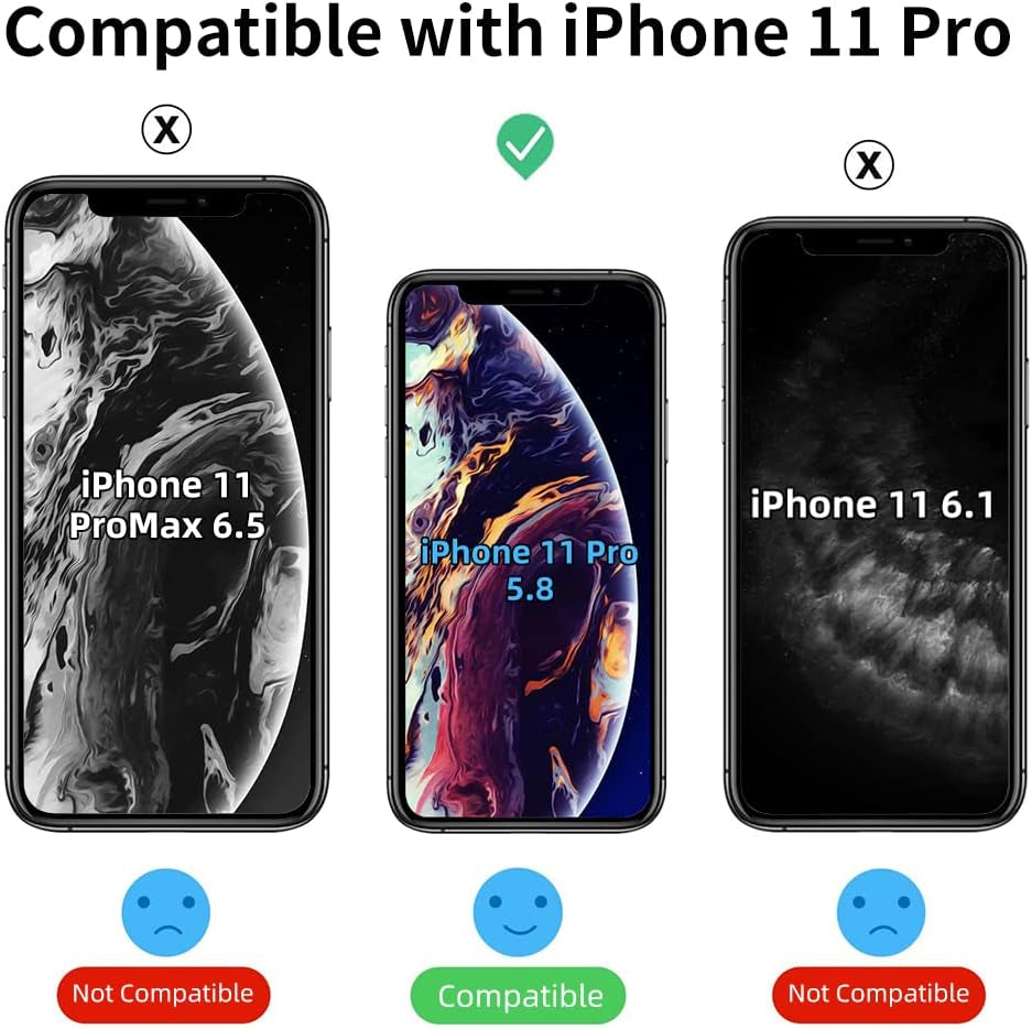 Yriklso for Iphone 11 Pro Magnetic Case, Built in Magnets Compatible with Magsafe, Clear Hard PC Back Cover + Soft TPU Frame Slim Bumper Case for Iphone 11 Pro（5.8"）,Clear  Yriklso   