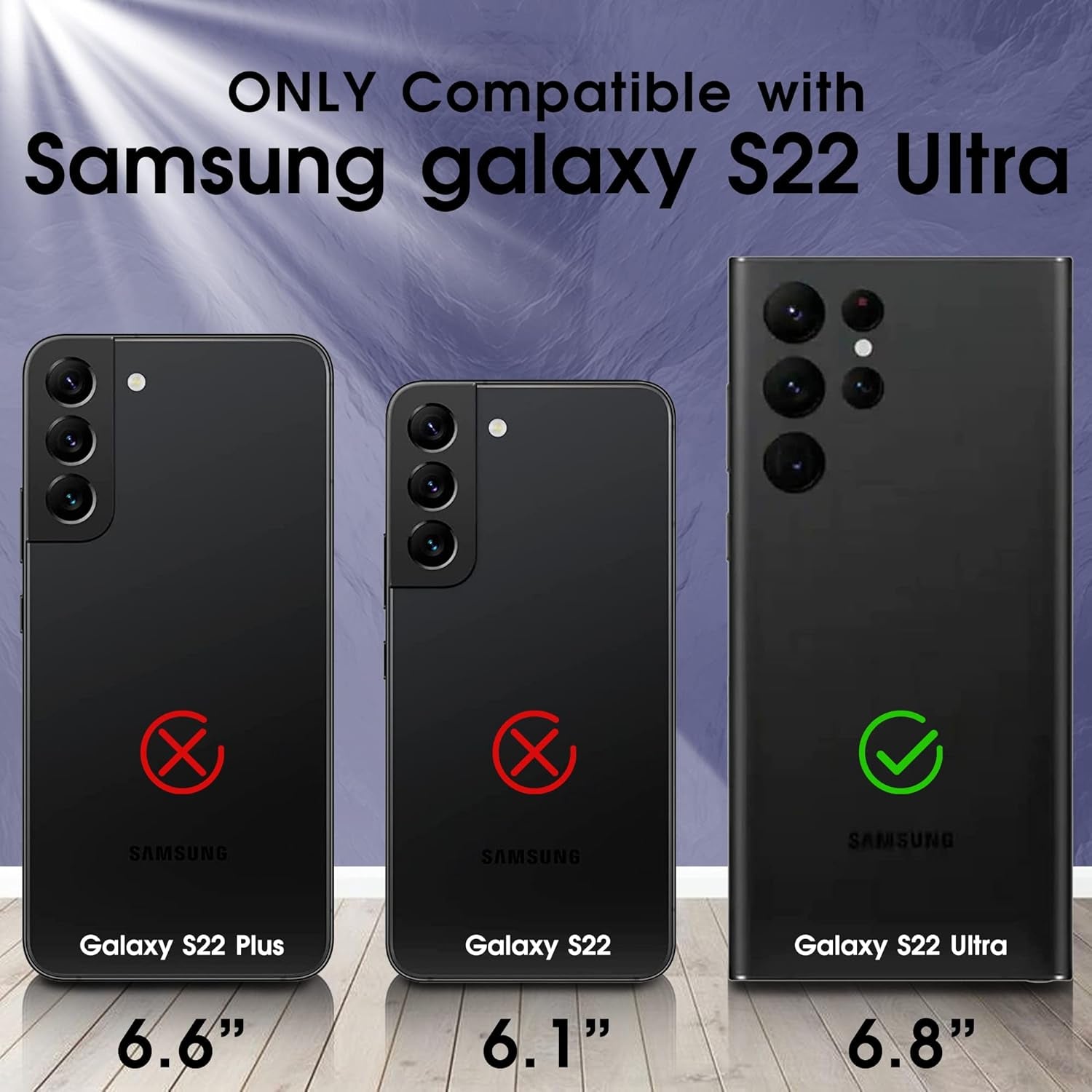 Gritup Samsung Galaxy S22 Ultra Case, Galaxy S22 Ultra Case with HD Screen Protector, [Military Grade] Shockproof Protection Case with 360° Magnetic Ring Holder Kickstand for Samsung S22 Ultra, Blue  Gritup   