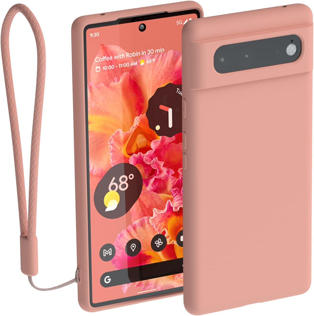 Abitku Compatible with Google Pixel 6 Case, Slim Silicone Gel Rubber Case Cover (With Microfiber Lining) Full Body Shockproof Design for Google Pixel 6-6.4 Inch 2021 (Matcha Green)  ABITKU Pink  