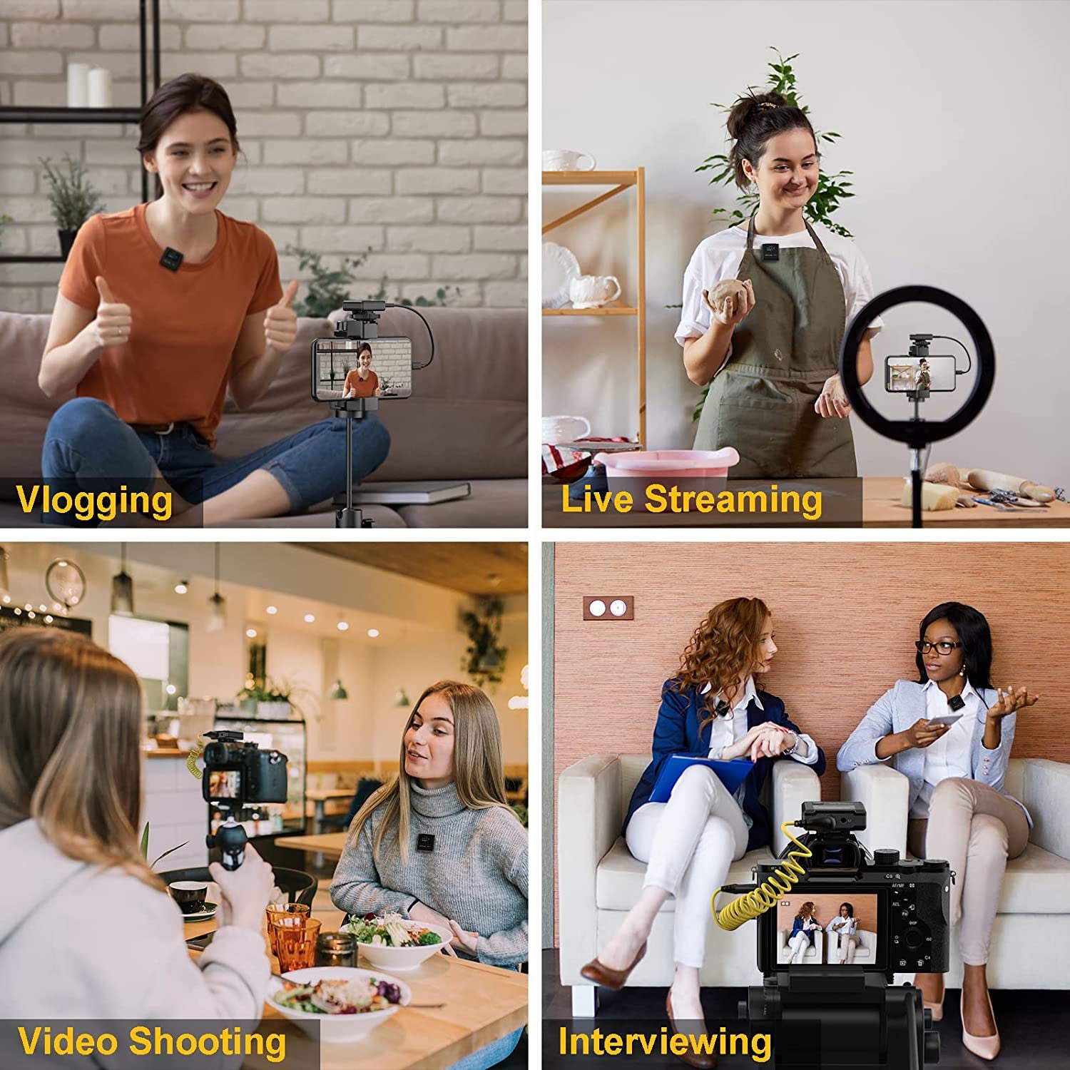 7RYMS 8G Onboard Recording Wireless-Lavalier-Microphone System Iray DW30 2.4G Dual-Channel Wireless Lapel Mic with Charging Case for Camera, Phone, Iphone, Computer, for Vlogging, Filming, Streaming  7RYMS   