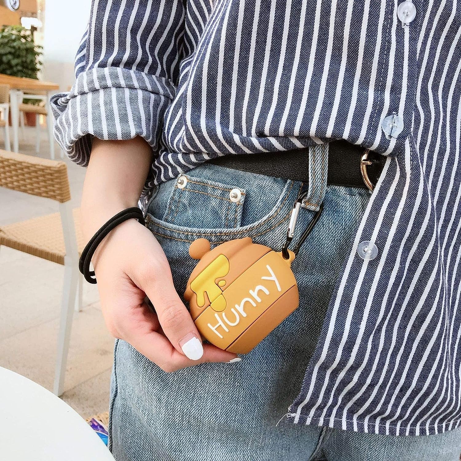 Cute Case Compatible with Apple Airpods Pro Cartoon Anime Cool Kawaii Food Cover Silicone Shell Anti-Fall Cases for New Apple Airpods 2019 for Men Women (Airpods Pro, Hunny)  FirstCorn   