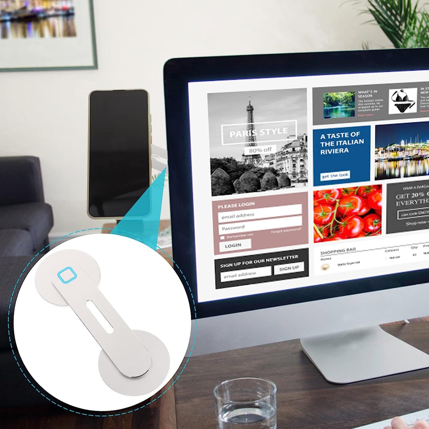 Mikikit Laptop Car Mount Phone Mount Computer Degree Laptop Alloy Magnetic Holder Rotation Invisible Rack Bracket Stand Foldaway Aluminum Car for Screen/Dashboard Rotary Magnetic Car Mount  Mikikit   