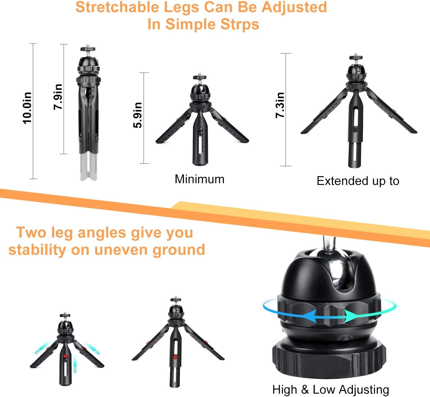 Selfie Ring Light 10" with Tripod Stand Cell Phone Holder and Remote Control,Dimmable LED Ring Light with 3 Light Modes and 10 Brightness Level for Iphone/Android Phone,Youtube,Live Stream,Photography  Leypin   