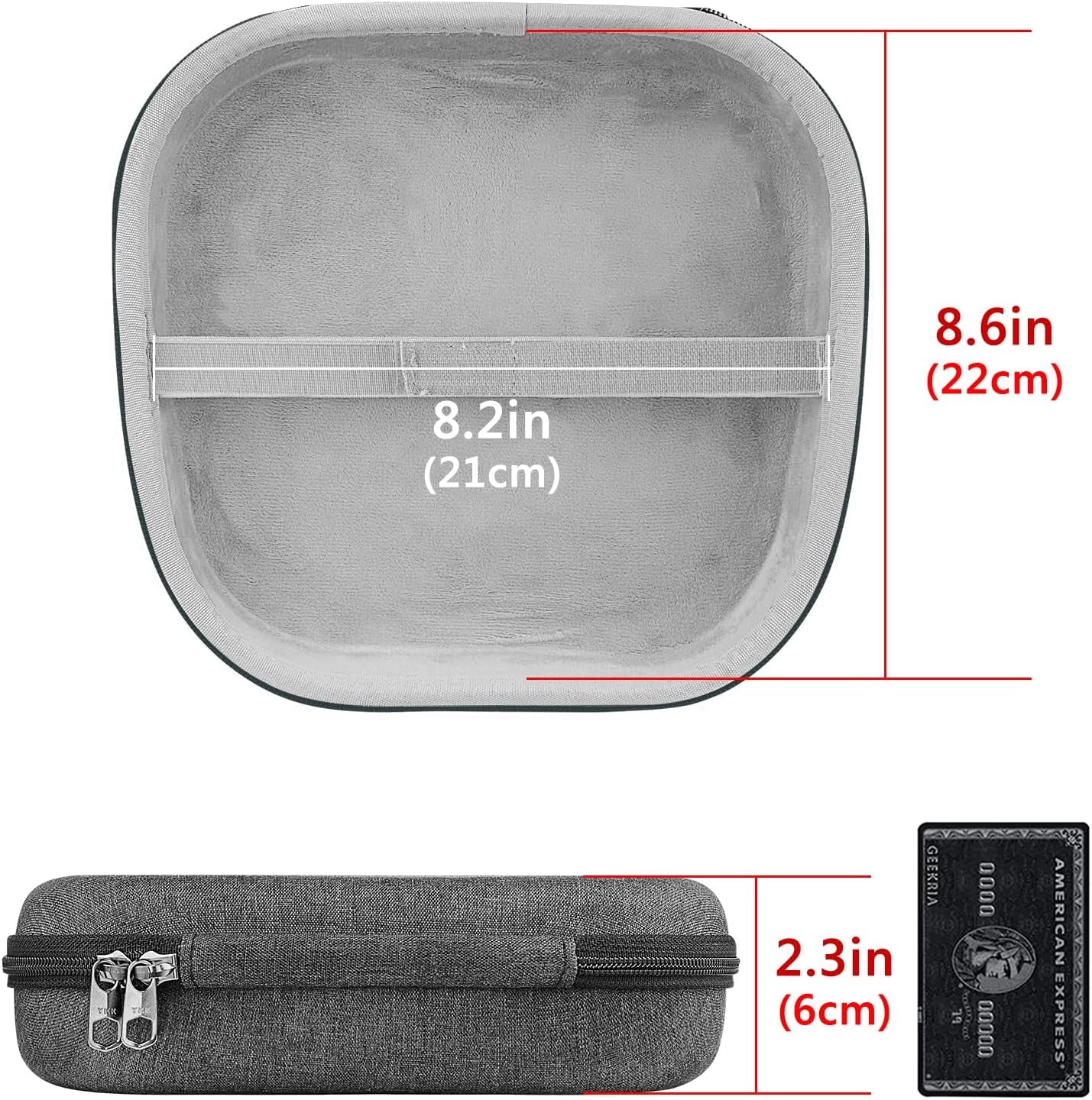 Geekria Shield Headphones Case, Compatible with Airpod Max Headphones Case, Replacement Hard Shell Travel Carrying Bag with Room for Smart Case and Accessories Storage (Dark Grey)  GEEKRIA   