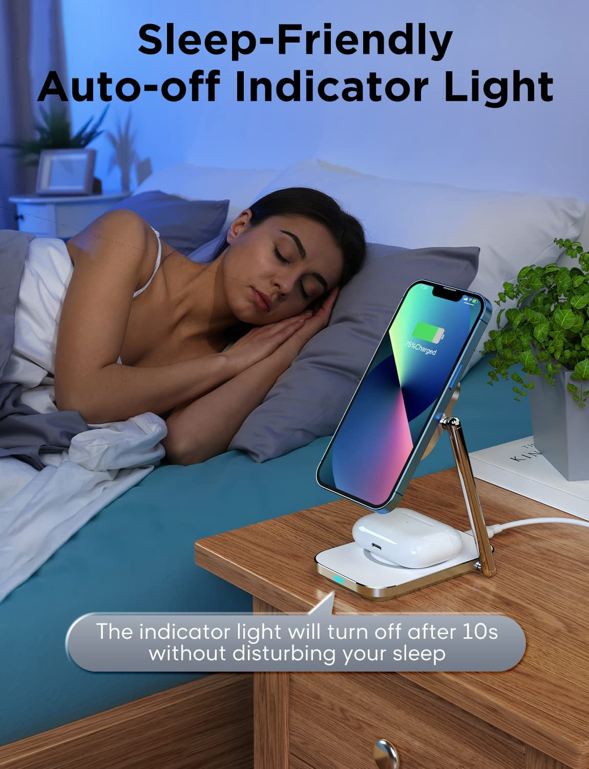 Fast Charging 2-In-1 Foldable Magnetic Wireless Charger, Compact & Portable Magsafe Charging Stand for Iphone 14/13/12 Series, Airpods 3/Pro/2, and All Qi-Enabled Phones  Hinyx Technology (Shenzhen) Co., Ltd.   