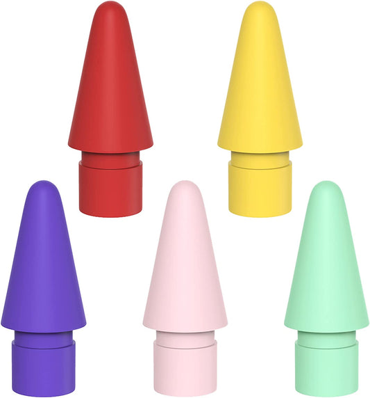 AWINNER Pen Tip Compatible with Apple Pencil Tips 1St & 2Nd Generation Color Nib (Red/Yellow/Purple/Pink/Cyan)  AWINNER   