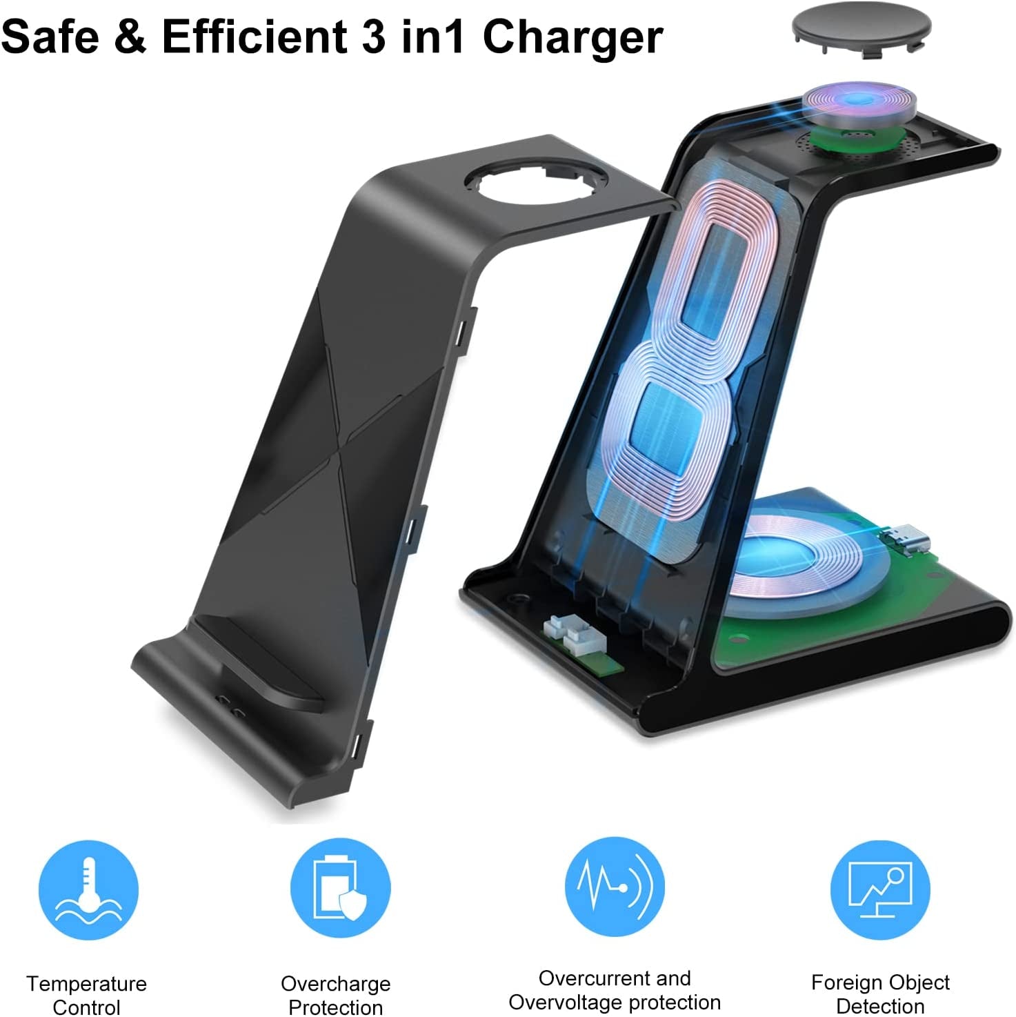 Wireless Charger for Samsung, Charging Station 3 in 1 Compatible with Samsung Galaxy S23 Ultra/S23+/S23/S22 Ultra/S22+/S22/Note 20/Z Fold 4/Z Flip 4, for Galaxy Watch 5 Pro/5/4, Galaxy Buds 2 Pro/Pro  Shenzhen Xuanfeng Innovations Technology Co., Ltd.   