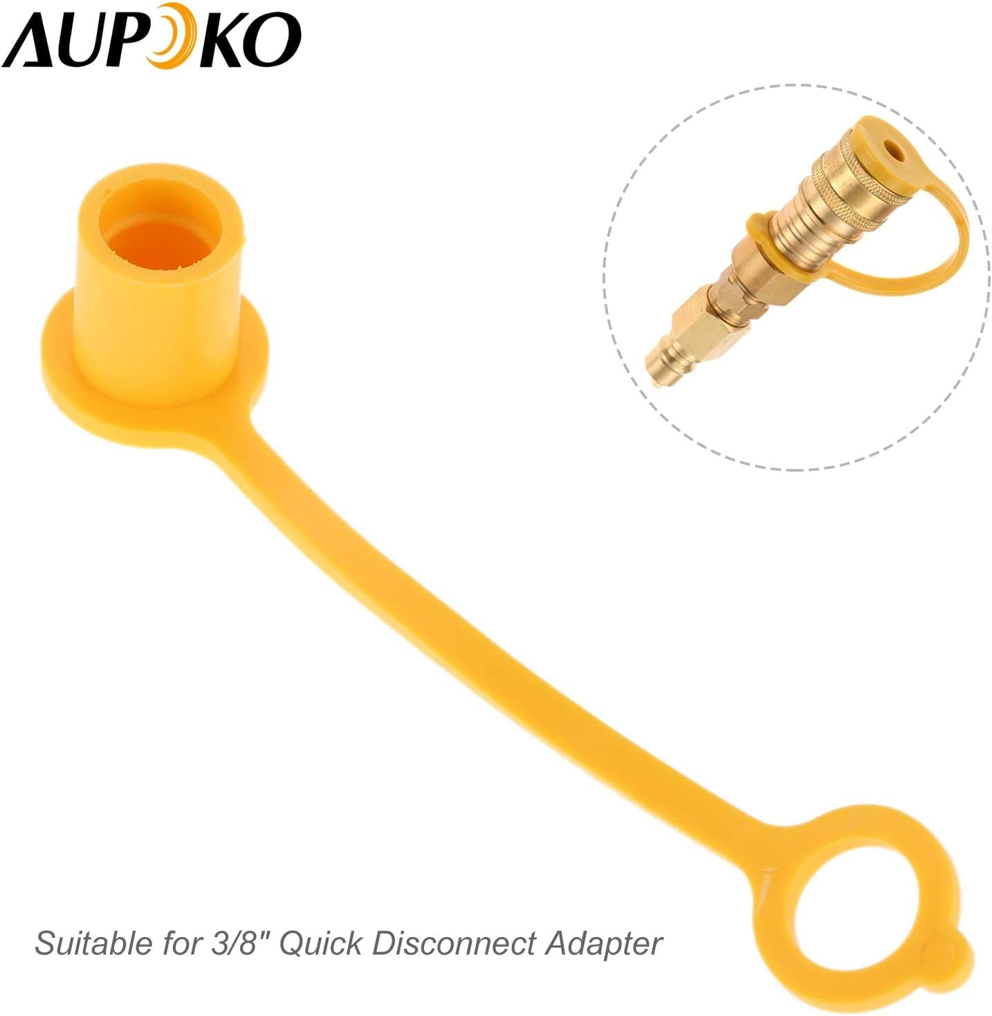 Aupoko Propane Natural LP Gas Quick Disconnect Dust Cap Plug Cover, 3/8" Natural Gas Quick Connect Rubber Dust Cap and Plug  Aupoko   