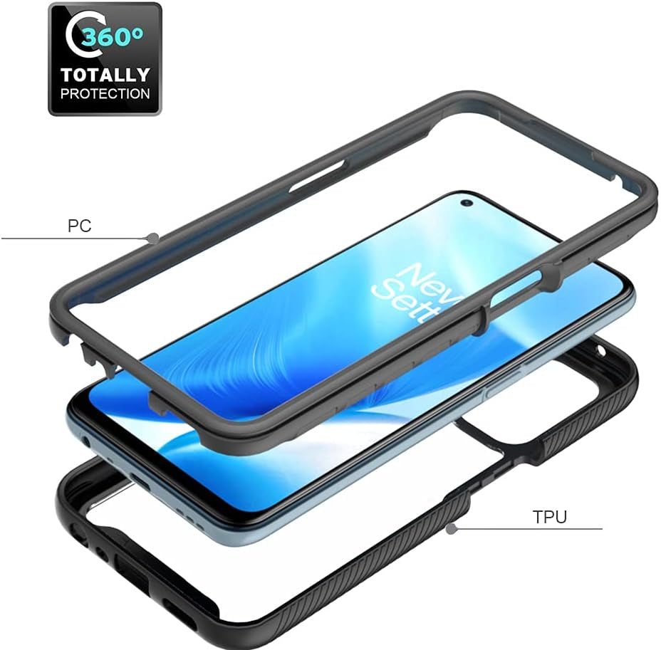 Qiongni Case for Oneplus Nord N200 5G Case Cover,Case for 1+ Nord N200 5G Case Cover,Anti-Fall and Shock-Absorbing Protective Cover Case for Oneplus Nord N200 5G DE2117 Case Black  QiongNi   