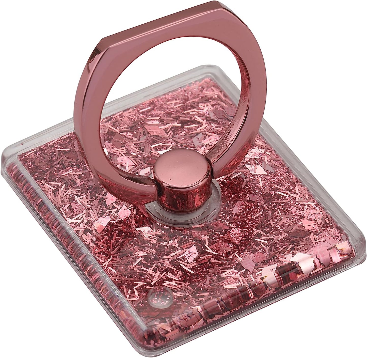 LAX Gadgets Cell Phone Ring Holder - Finger Ring for Phone Case - 360° Rotation Secure Back Grip, Stand, Holder for All Smartphones Including Iphone & Android Phone - Glitter Rose Gold  LAX Gadgets   