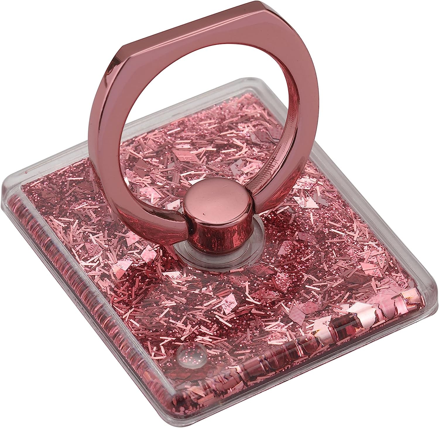 LAX Gadgets Cell Phone Ring Holder - Finger Ring for Phone Case - 360° Rotation Secure Back Grip, Stand, Holder for All Smartphones Including Iphone & Android Phone - Glitter Rose Gold  LAX Gadgets   