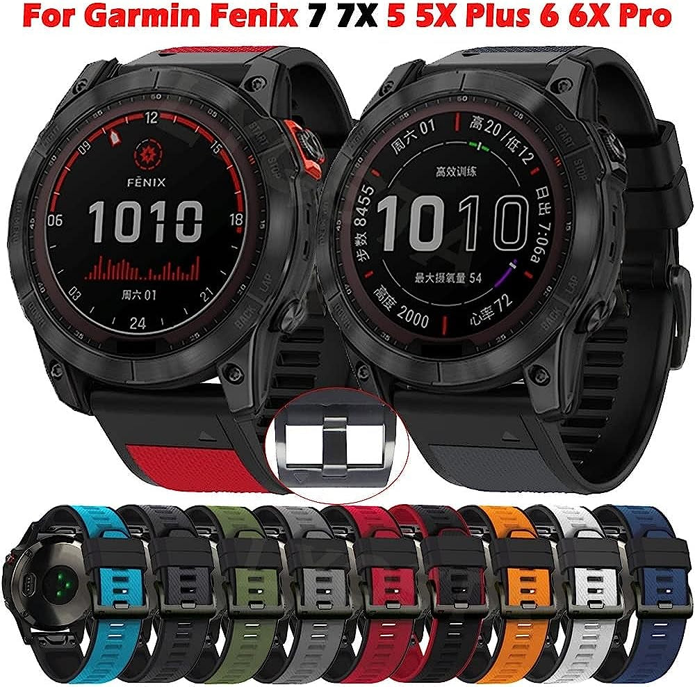 EGSDSE 22 26Mm Silicone Smart Watch Band for Garmin Fenix 7 7X 6 6X Pro 5 5X plus Strap Watchband Accessories for Garmin Epix Bracelet  EGSDSE   