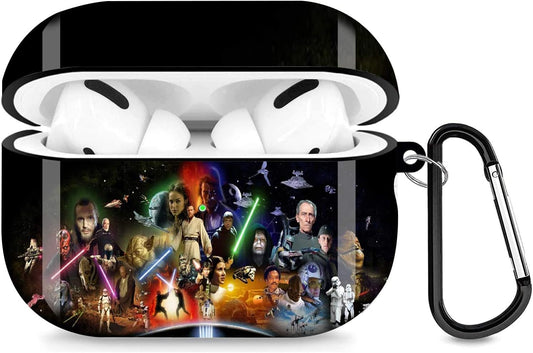 EEBMBMO Wars Airpods Pro Case Personalise Custom, Airpods Pro Case Cover Compatiable with Apple Airpods Pro Case (2019),Full Protective Durable Shockproof Drop Proof with Keychain Compatible, Black  EEBMBMO   