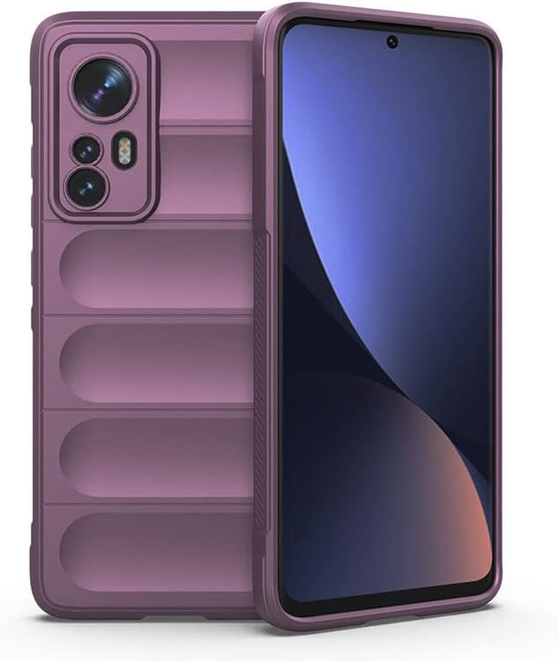 Xiaomi 12 Lite Case, Eabhulie Flexible TPU Silicone Non-Slip Shock-Absorbent Case Cover for Xiaomi 12 Lite Green  EabHulie Purple  