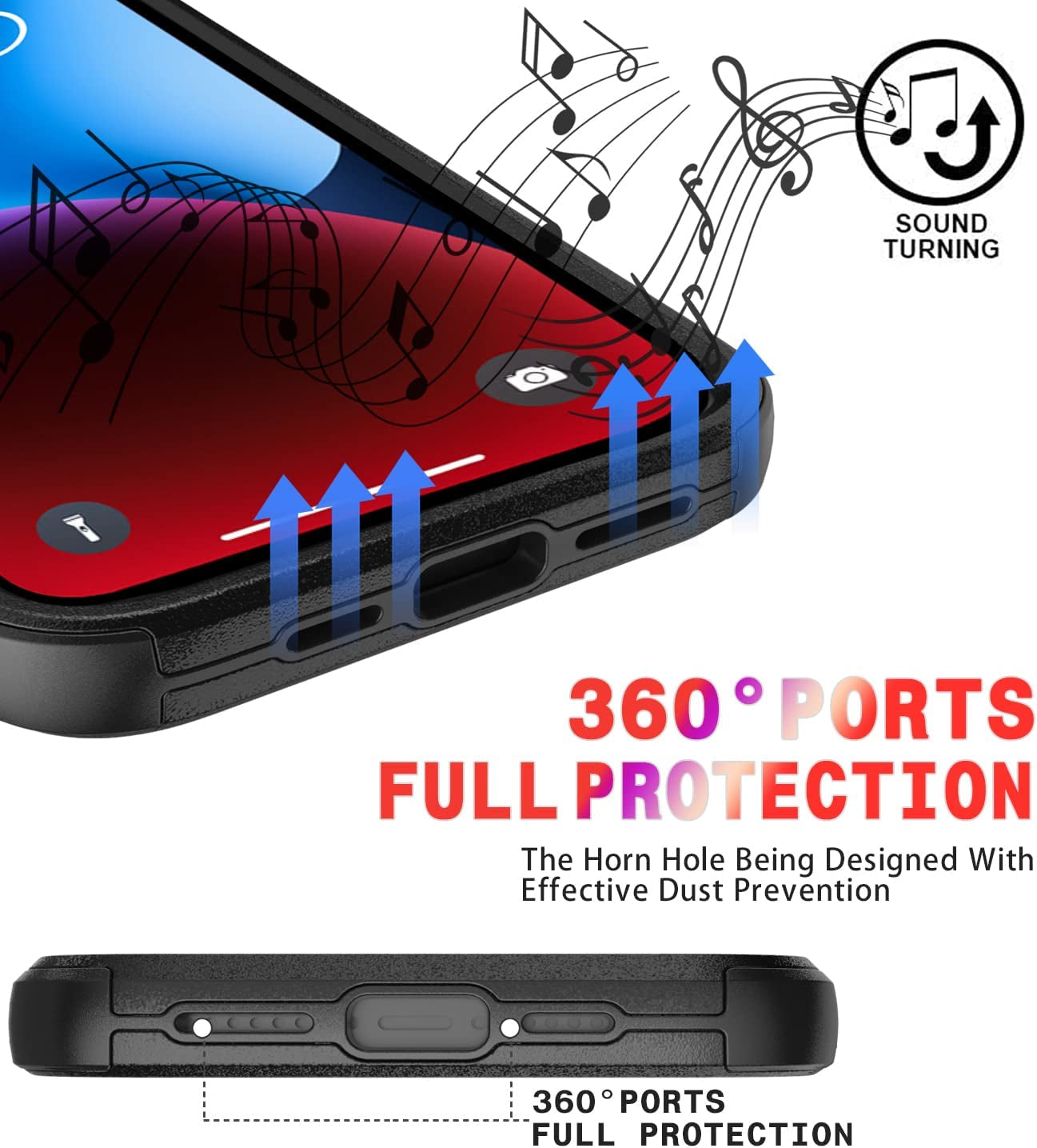 Diverbox for Iphone 14 Case [Shockproof] [Dropproof] [Tempered Glass Screen + Camera Lens Protector],Heavy Duty Protection Phone Case Cover for Apple Iphone 14 (Black)  DiverBox   