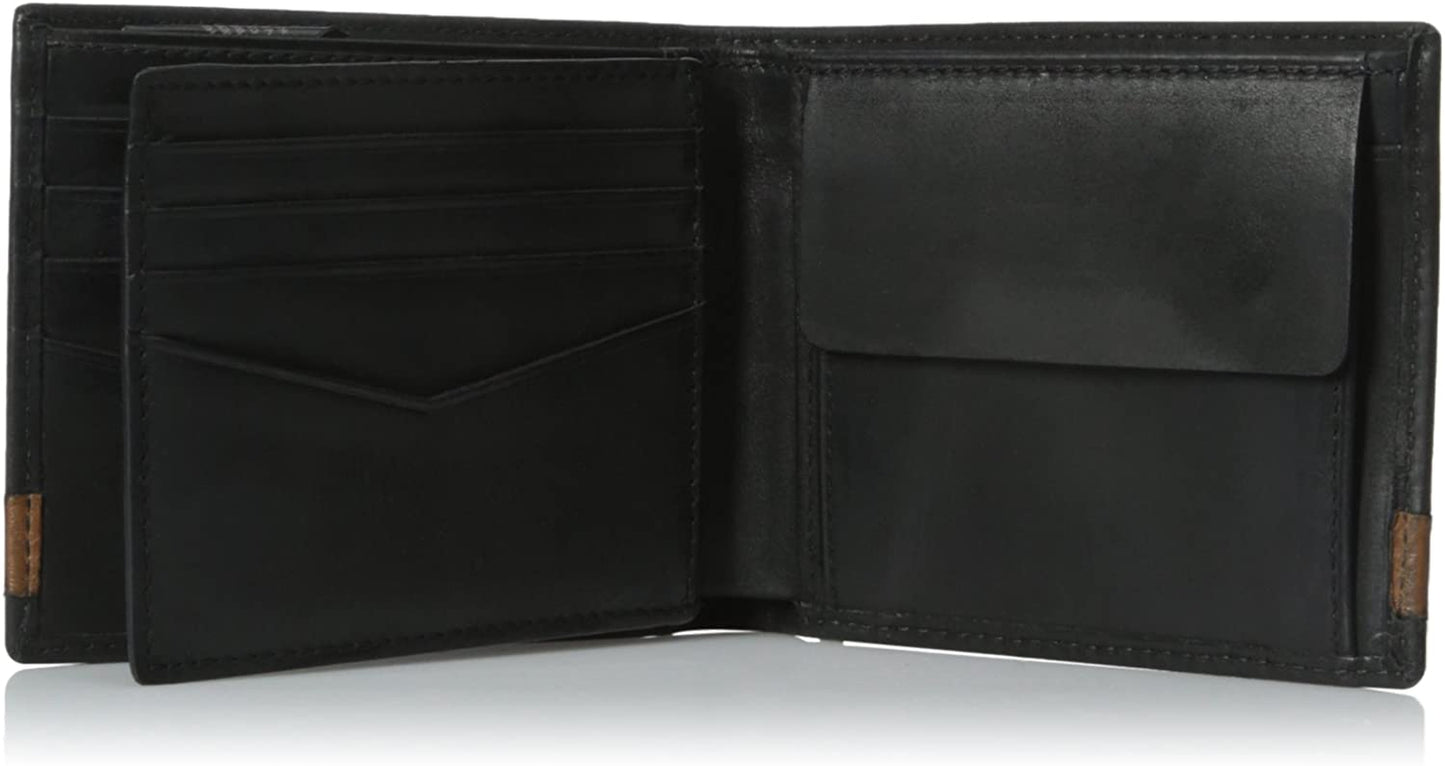 Fossil Men'S Leather Bifold Wallet with Coin Pocket  Fossil   