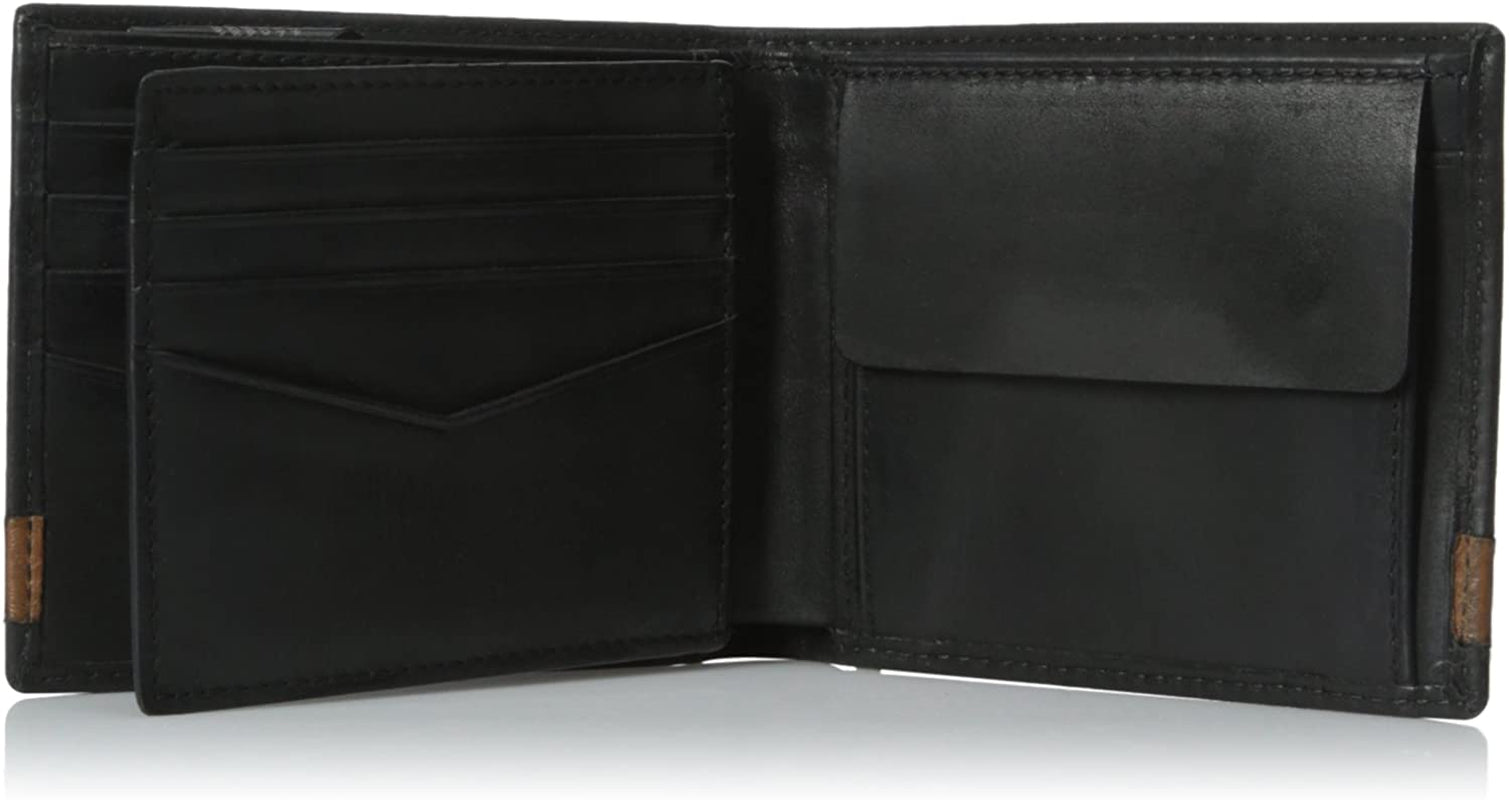 Fossil Men'S Leather Bifold Wallet with Coin Pocket  Fossil   