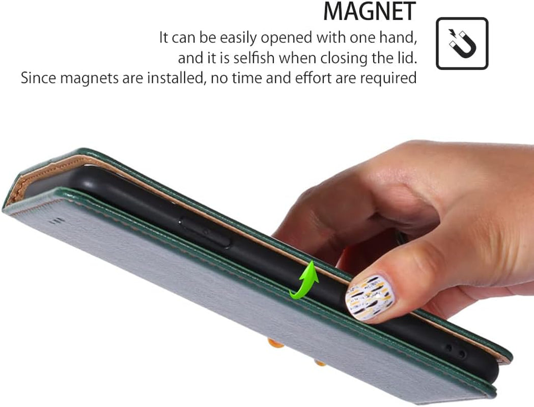 Cyr-Guard Phone Cover Wallet Folio Case for LG G7 THINQ, Premium PU Leather Slim Fit Cover for G7 THINQ, Easy Take, Green  Cyr-Guard   