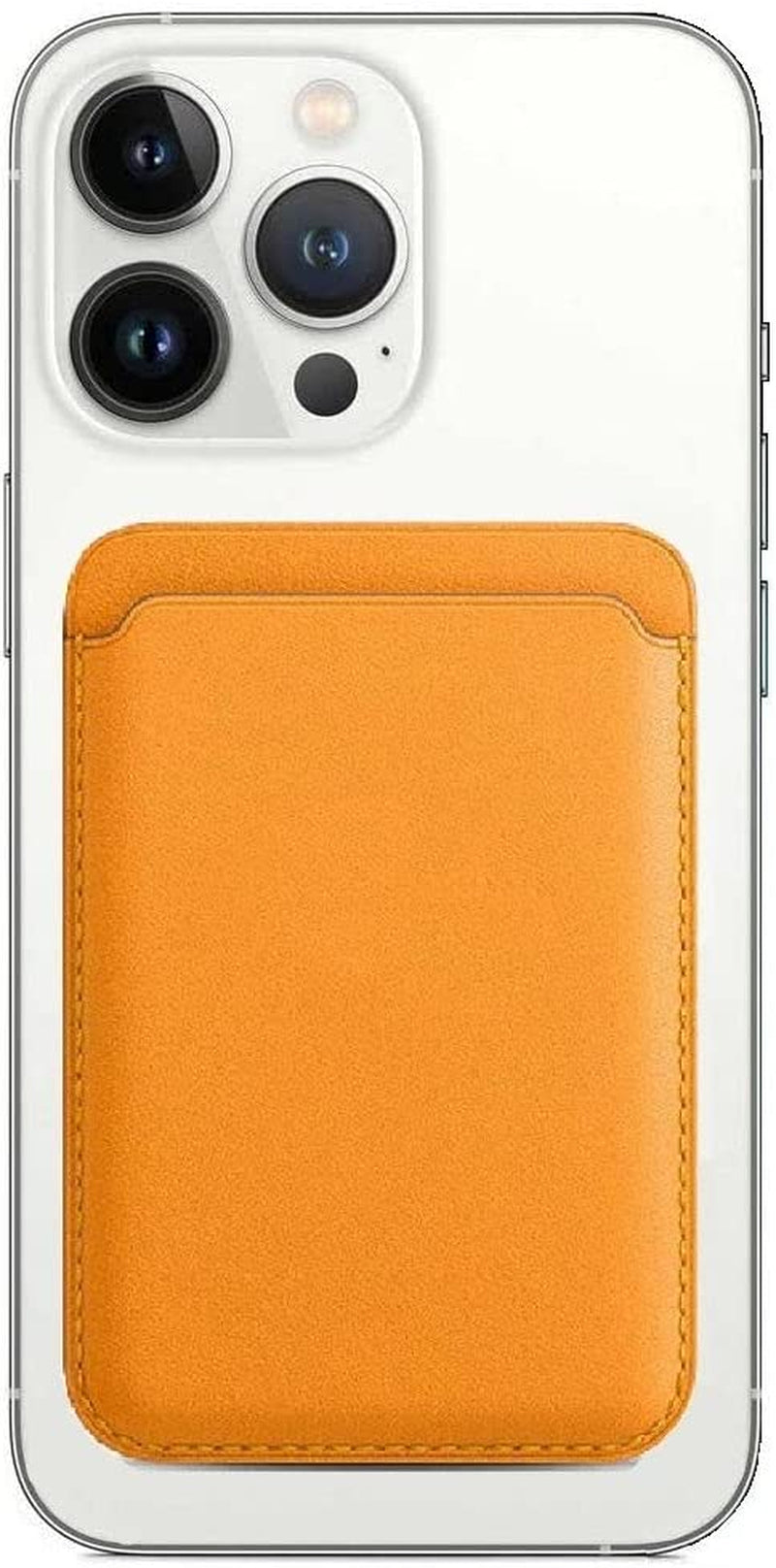 Strong Magnetic Card Holder Leather Wallet with Magsafe for Apple Iphone 14 Pro Max/14 Plus/14 Pro/14/13 Pro Max/13 Pro/13/13 Mini/12 Max/12/12 Pro/12 Mini, (Black)  Tahamus Yellow  