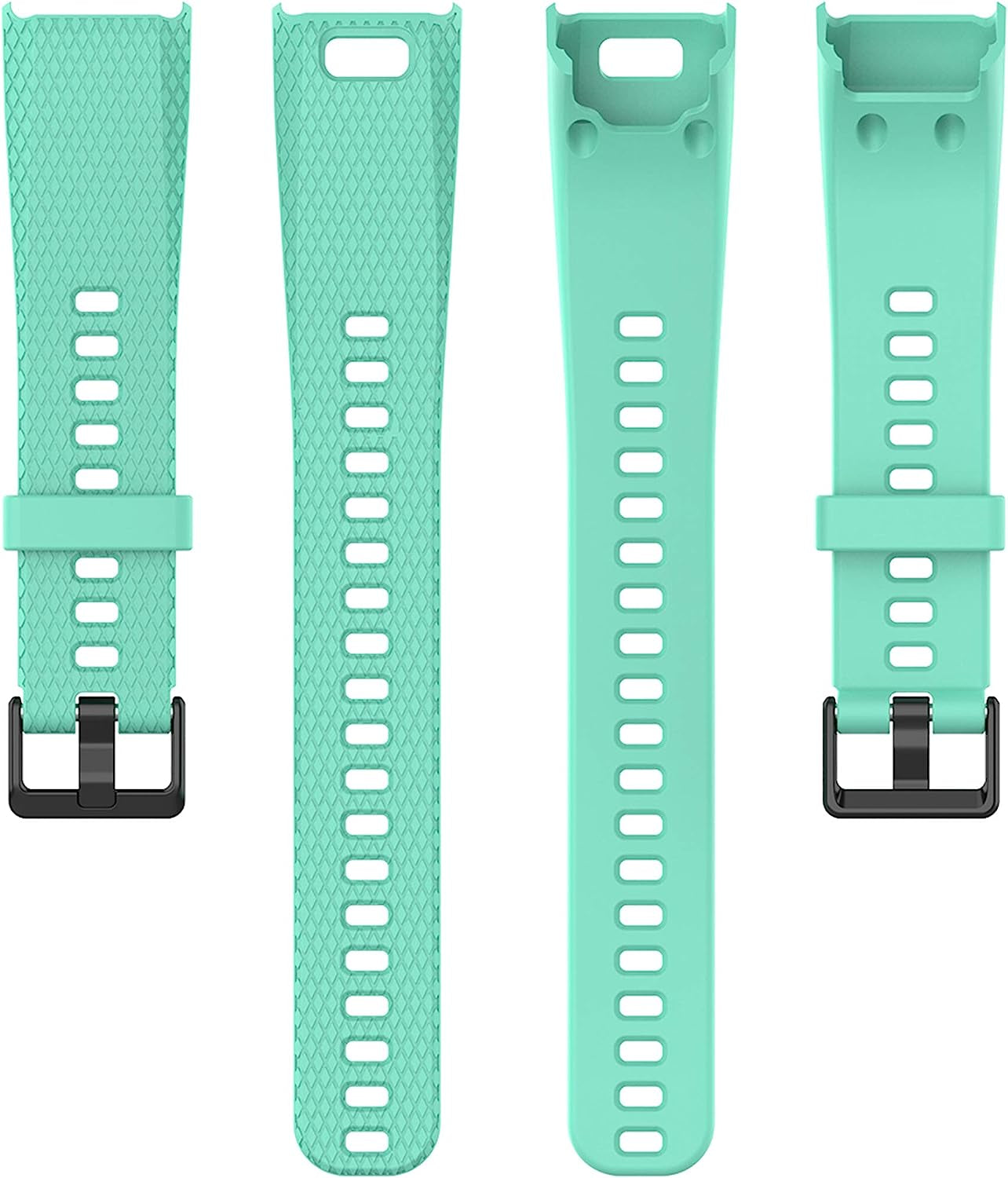 Compatible with Garmin Vivosmart HR Watch Bands Women Men, Replacement Silicone Band Straps Bracelet Wristbands Accessories Fit for Garmin Vivosmart HR, NOT for Vivosmart HR+ (Pink Gray Green)  XHNee   