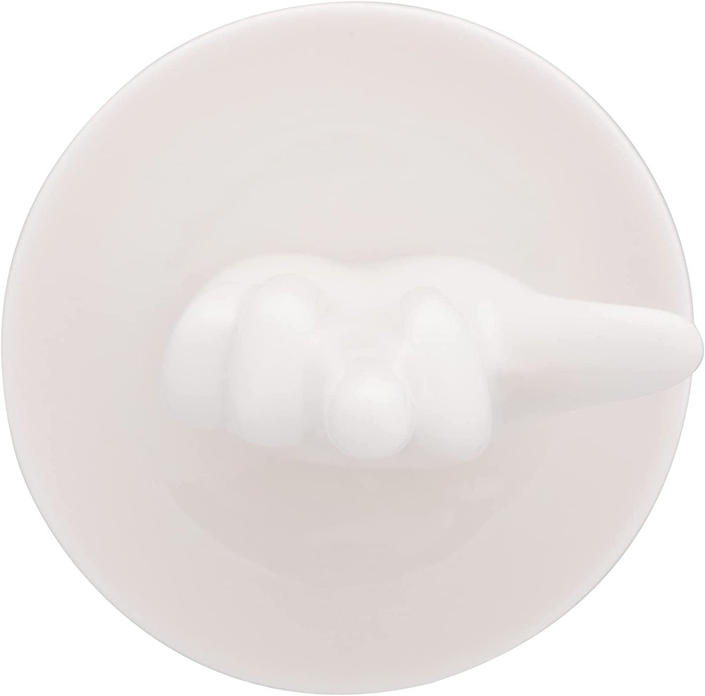 Stephanie Imports White Ceramic Middle Finger Jewelry Ring Dish Tray  Stephanie Imports   