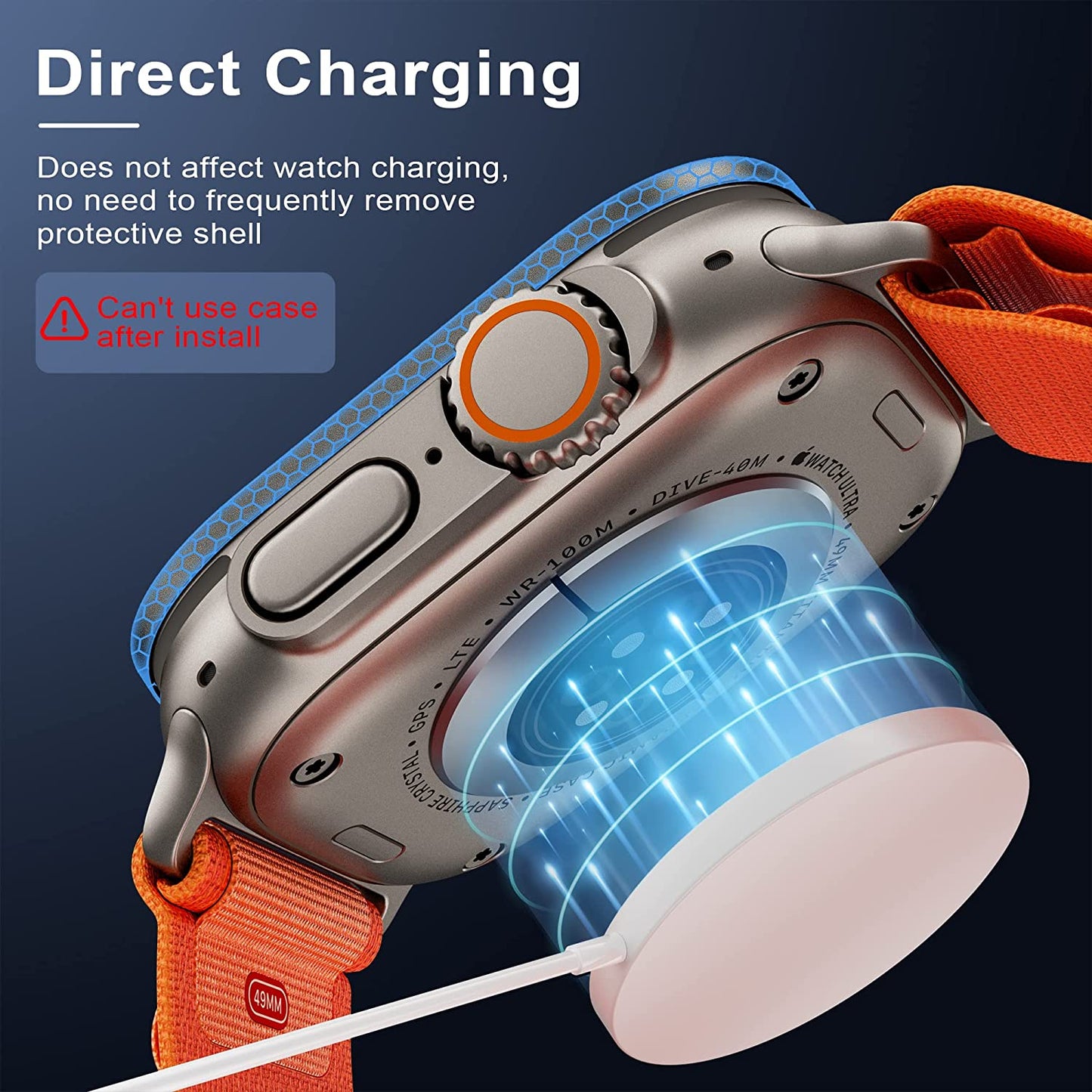 WSKEN for Apple Watch Ultra Screen Protector 49Mm,9H Tempered Glass + Titanium Alloy Frame, [Keep Original] [Touch Sensitive] Lightweight Protective Glass Film for Iwatch Ultra 2 Pack,Original  WSKEN   