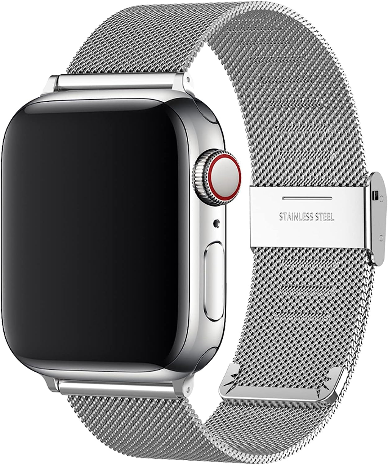 BHGOCA Compatible with Apple Watch Band Series 8 7 6 5 4 3 2 1 44Mm 38Mm 45Mm 40Mm 41Mm 49Mm 42Mm 38Mm, Stainless Steel Mesh Loop Watch Band for Iwatch Bands, Gold Apple Watch Bands for Women  BHGOCA silver 42mm/44mm/45mm/49mm 