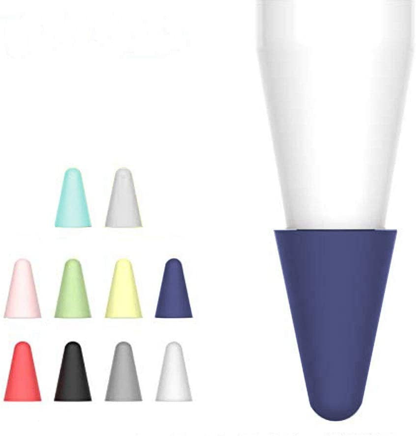 10 Silicone Nibs Tip Replacement Cover Touchscreen Pen Accessory Compatible with for Apple Pencil 1/2, Ipencil, Ipad Pro 10.5 Inch 12.9 Inch 9.7 Inch Pencil Accessories  Arolly   