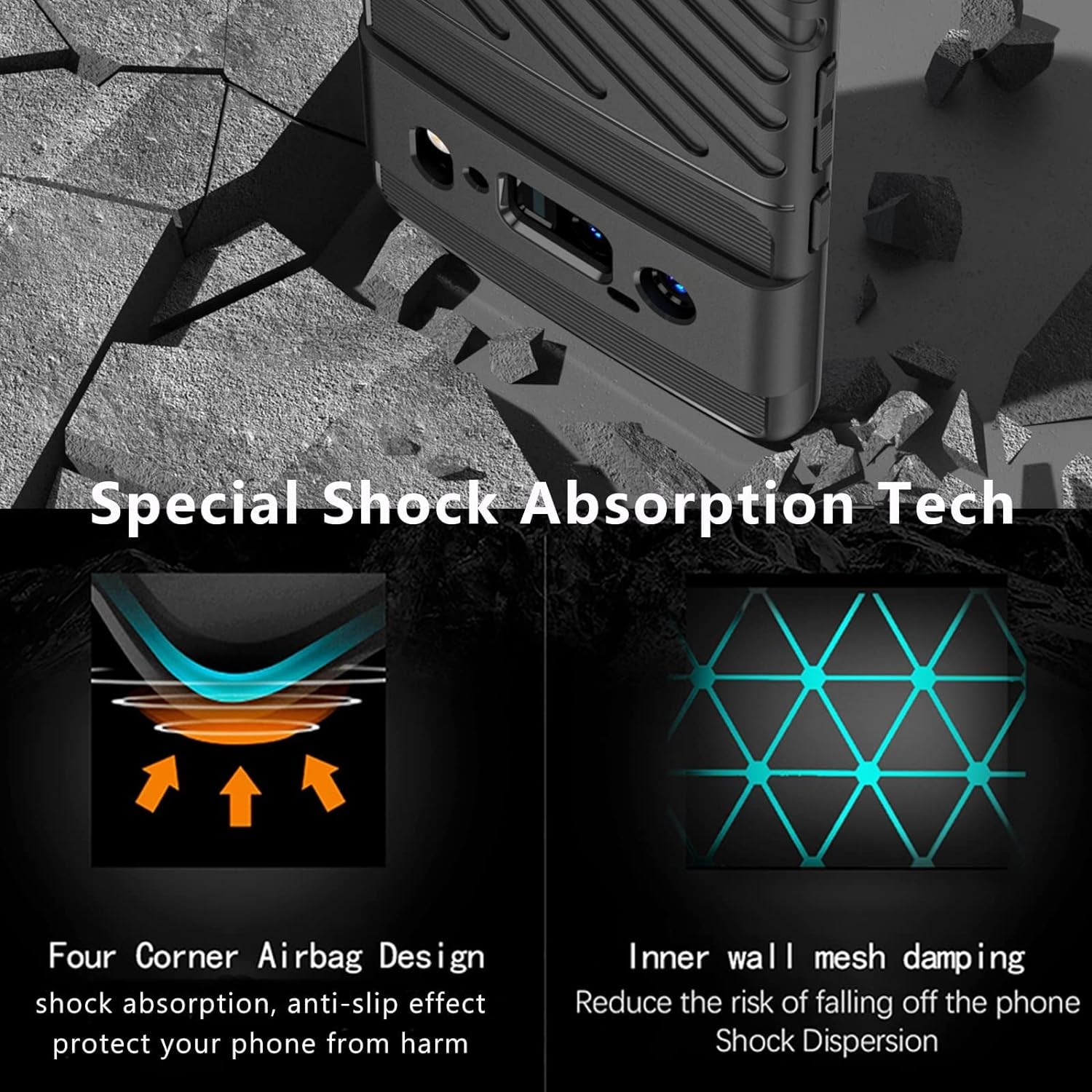 Doeboe Case for Google Pixel 6 Pro Case, Protective Phone Case for Pixel 6 Pro 5G, Shockproof Cover Sleeve for Google Pixel 6 Pro Soft TPU, Support Wireless Charge-Black [Only for Pixel 6 Pro]  doeboe   