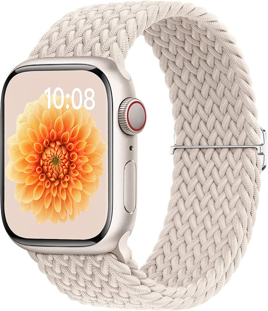 OHOTLOVE Braided Solo Loop Compatible with Apple Watch Band 41Mm 40Mm 38Mm 49Mm 45Mm 44Mm 42Mm Women Men, Nylon Adjustable Stretchy Bands Elastic Sport for Iwatch Series 8 7 6 5 4 3 2 1 SE Ultra  OHOTLOVE   
