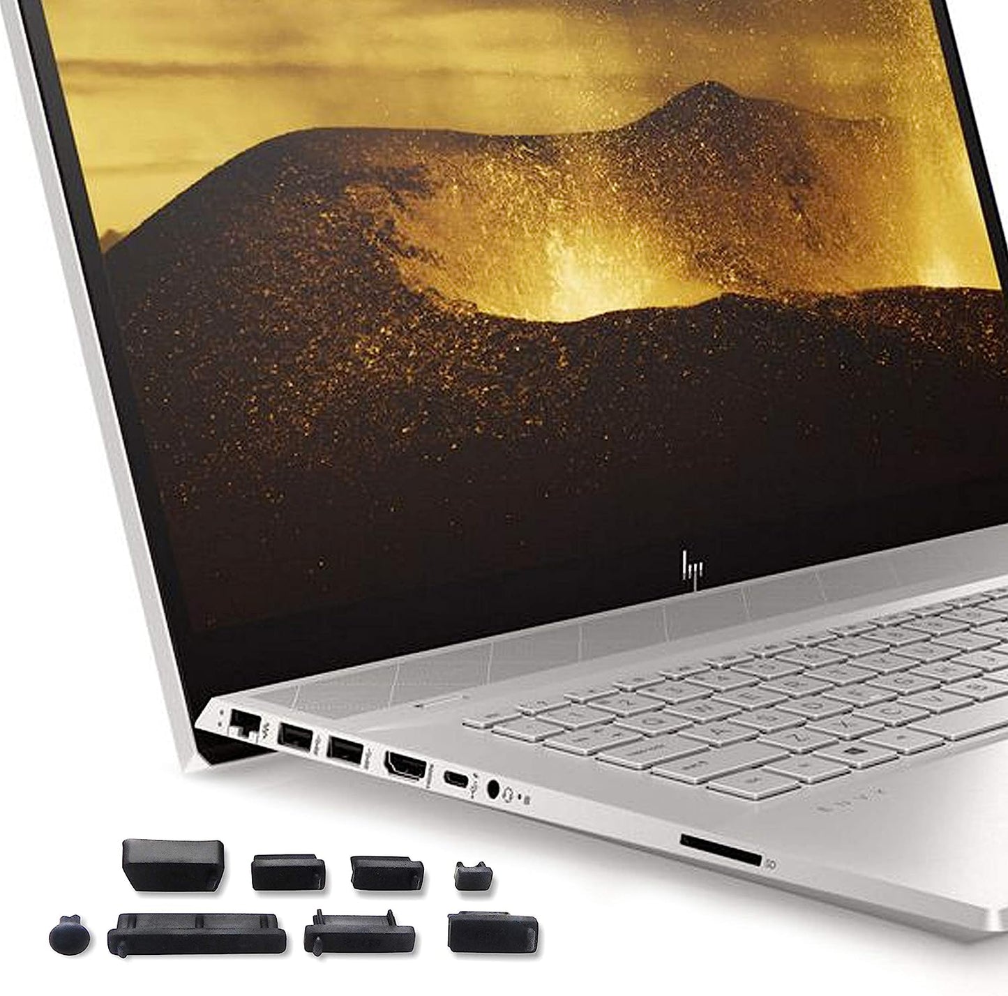 Portplugs - Dust Plugs for PC Laptops (13 Piece Set) - Protect Computer Ports from Dirt, Dust, and Splashes (Black)  PortPlugs   