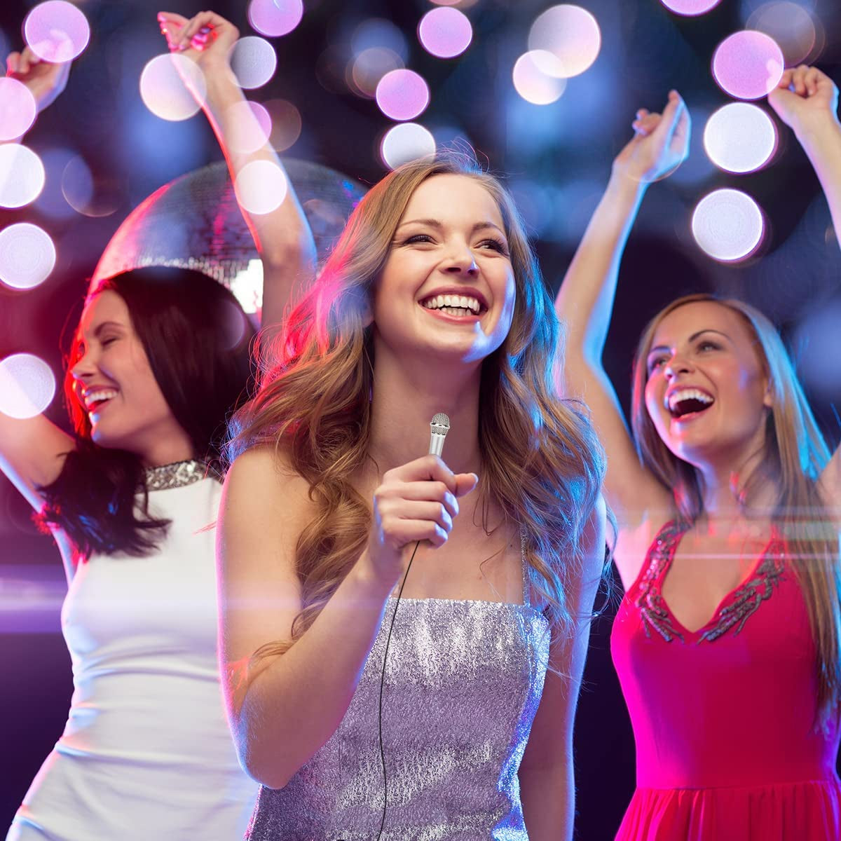 Mini Microphone,Portable Vocal Tiny Microphone, Asmr Microphone,Phone Microphone, Mini Karaoke Microphone for Voice Recording Chatting and Singing on Iphone,Android,Laptop Notebook（Silver）  DELADOLA   