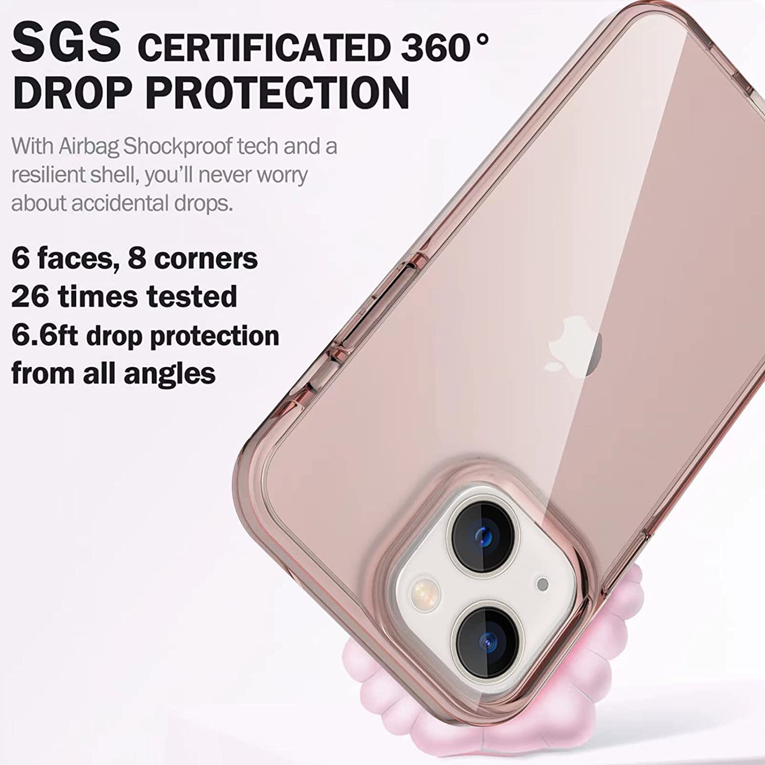 Artsevo Designed for Iphone 14 Case and Iphone 13 Case, 6.6Ft Drop Protection, Full Body Screen Camera Protective Phone Case, Cherry Pink  ArtsEvo   