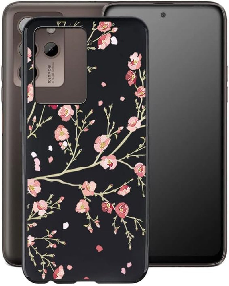 WIMSPEED Case for HTC U23 Pro (6.7"), Black Soft TPU Bumper Phone Case, Slim Shockproof Silicone Military Grade Drop Protective Shell for HTC U23 Pro - Camellia  WIMSPEED   