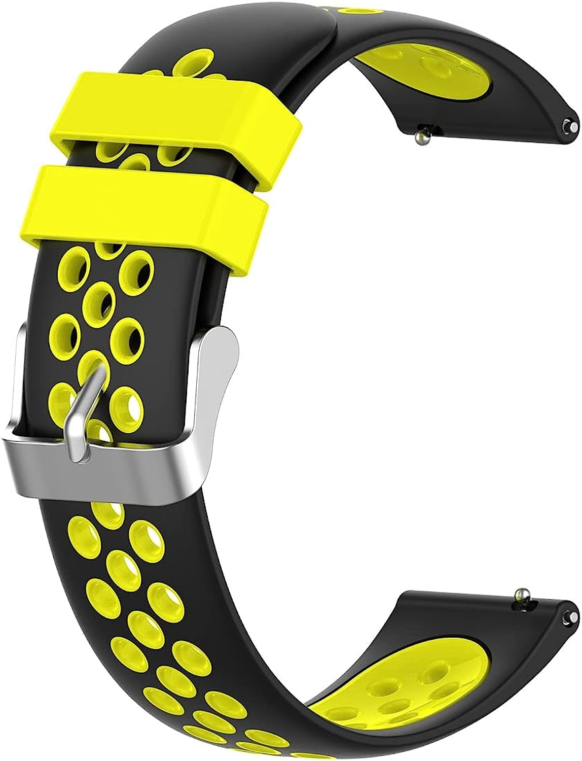 SCHIK for Garmin Vivoactive 3 4 4S Strap Silicone Watch Band for Garmin Accessoires Forerunner 245/645 Venu 2 2S Venu2 plus Bracelet  SCHIK Black yellow For Venu 2 Plus 