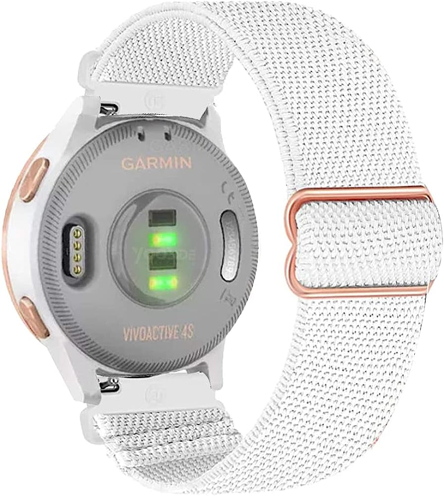 Krudary Elastic Bands Compatible with 18Mm Garmin Vivoactive 4S / Vivomove 3S/ Venu 2S , Soft Stretch Nylon Loop Bracelet Watch Strap Replacement Watchband for Garmin Forerunner 255S/255S Music  Krudary   