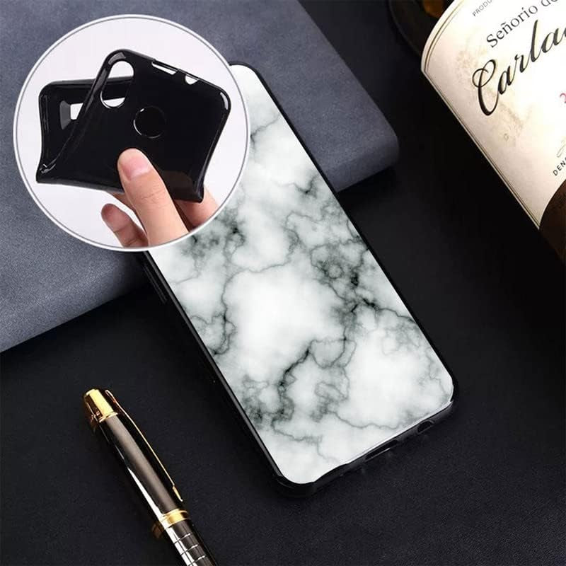 WIMSPEED Shockproof Phone Case for Sony Xperia 5 V (6.1") + 2 Pack Tempered Glass Protective Film, Slim Soft Silicone Shell anti Scratch TPU Cover for Sony Xperia 5 V - Marble  WIMSPEED   