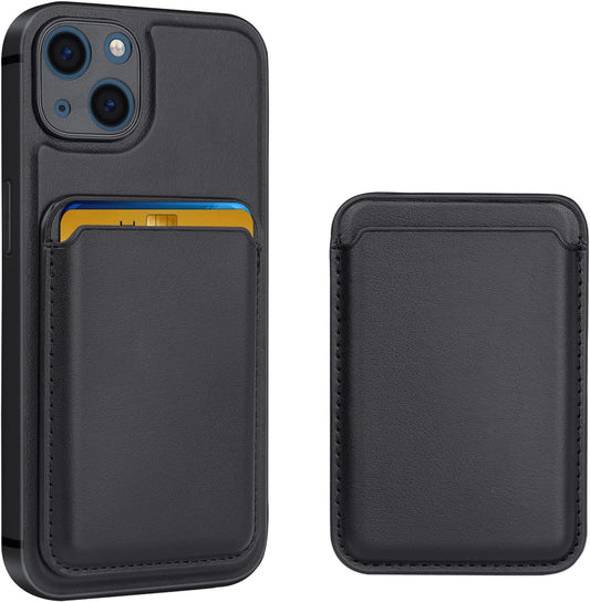 DK177 [2 in 1] Magnetic Leather Case for Iphone 13 + Card Holder Wallet, Magnetic PU Leather Card Holder Shockproof Protective Cover Compatible with Magsafe 6.1 Inch, Black  DK177   