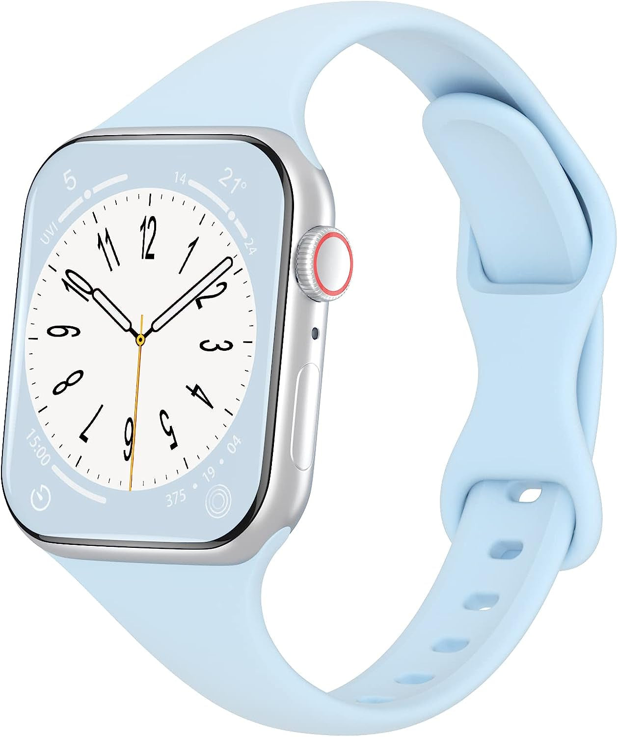 DYKEISS Sport Slim Silicone Band Compatible for Apple Watch Band 38Mm 42Mm 40Mm 44Mm 41Mm 45Mm 49Mm, Thin Soft Narrow Replacement Strap Wristband for Iwatch Ultra Series 8/7/SE/6/5/4/3/2/1 Women Men  DYKEISS   