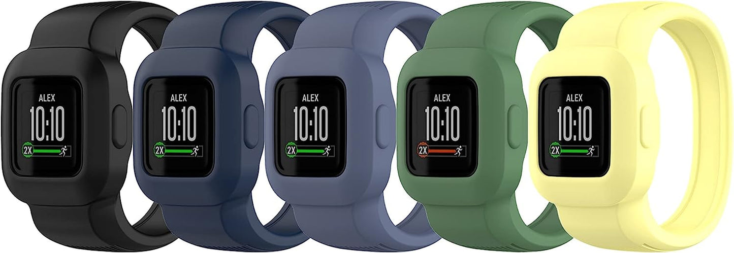 QGHXO Band for Garmin Vivofit Jr. 3, Soft Silicone Replacement Watch Band Strap for Garmin Vivofit Jr. 3 Fitness Tracker, Small, Large (No Tracker)  QGHXO   