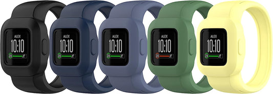 QGHXO Band for Garmin Vivofit Jr. 3, Soft Silicone Replacement Watch Band Strap for Garmin Vivofit Jr. 3 Fitness Tracker, Small, Large (No Tracker)  QGHXO   