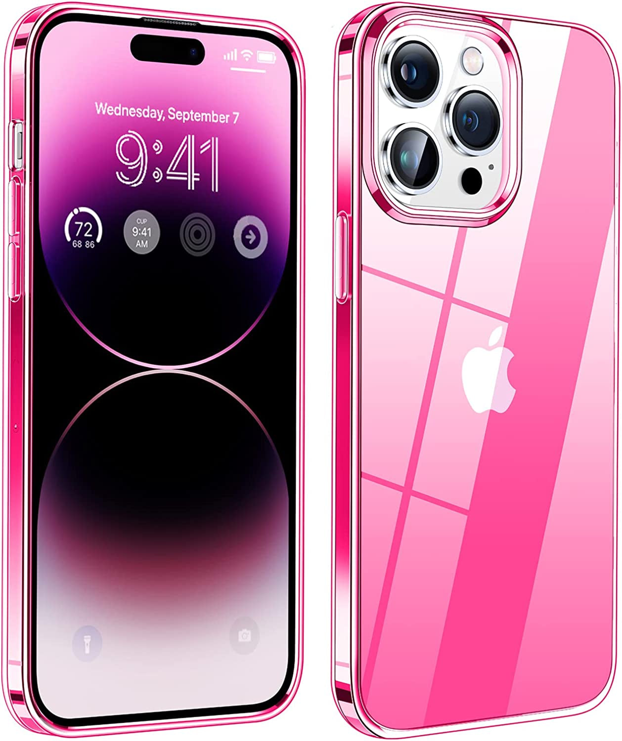 Humixx [5-In-1] Designed for Iphone 14 Pro Case, [10FT Military Shockproof] Slim&Sleek Protective Translucent Matte 2X Tempered Screen Protector + 2X 9H Lens Protector Case for Iphone 14 Pro, Black  Humixx   