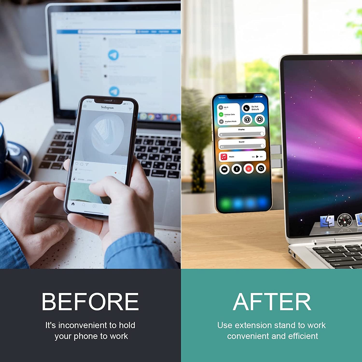 Doter Magsafe Accessories Are Compatible with Iphone 14/Iphone 13/Iphone 12 Series, Universal Laptop Accessories in Order for Dual-Screen Interaction, Laptop Phone Holder for All Cell Phones  Doter   