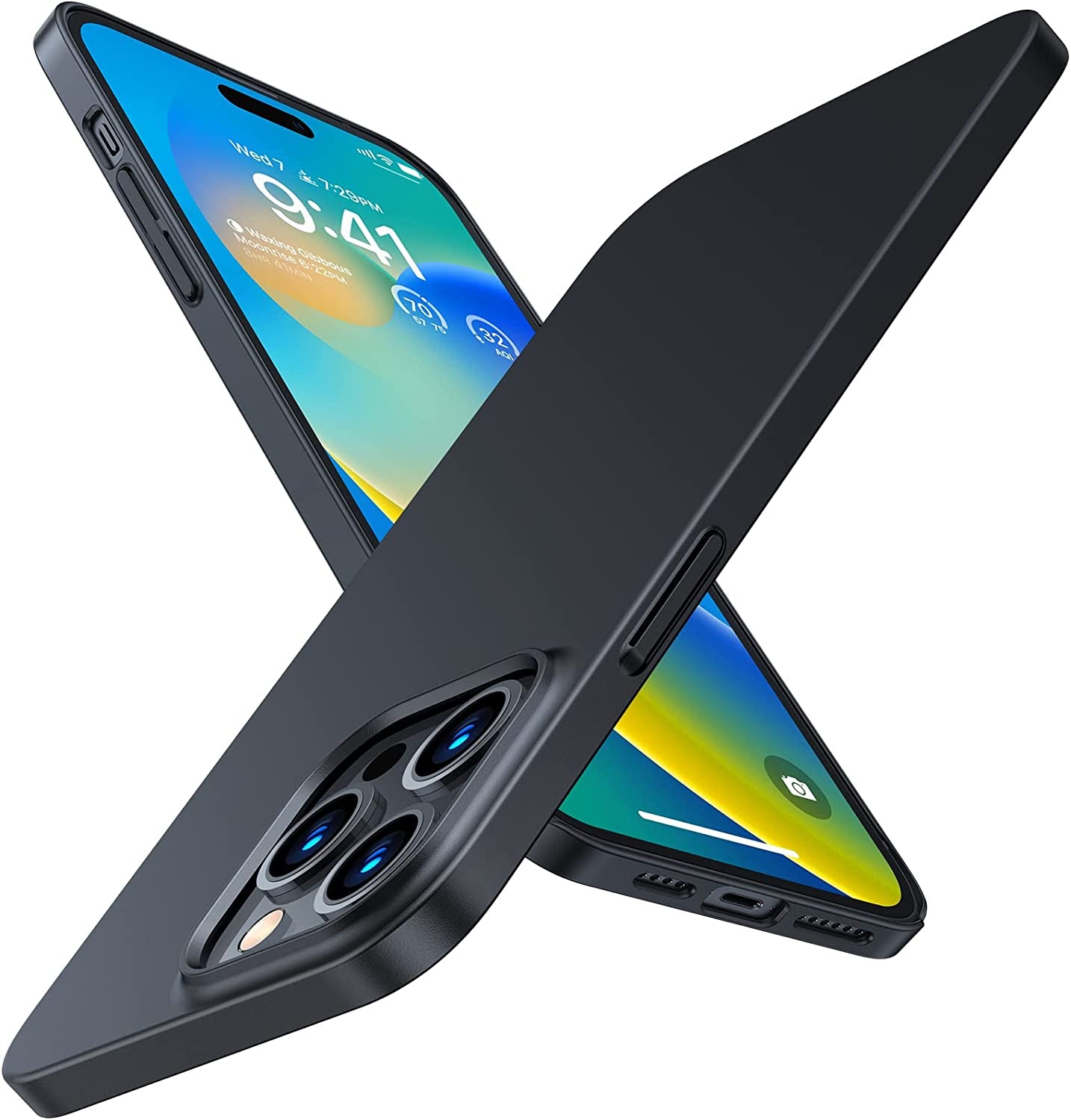 TORRAS Originfit for Iphone 14 Pro Case Slim Fit, Super Thin Lightweight Hard PC Cover ONLY Compatible with Iphone 14 Pro Phone Case-6.1 Inch, Silver  TORRAS 2-Business Black Iphone 14 Pro, 6.1'' 