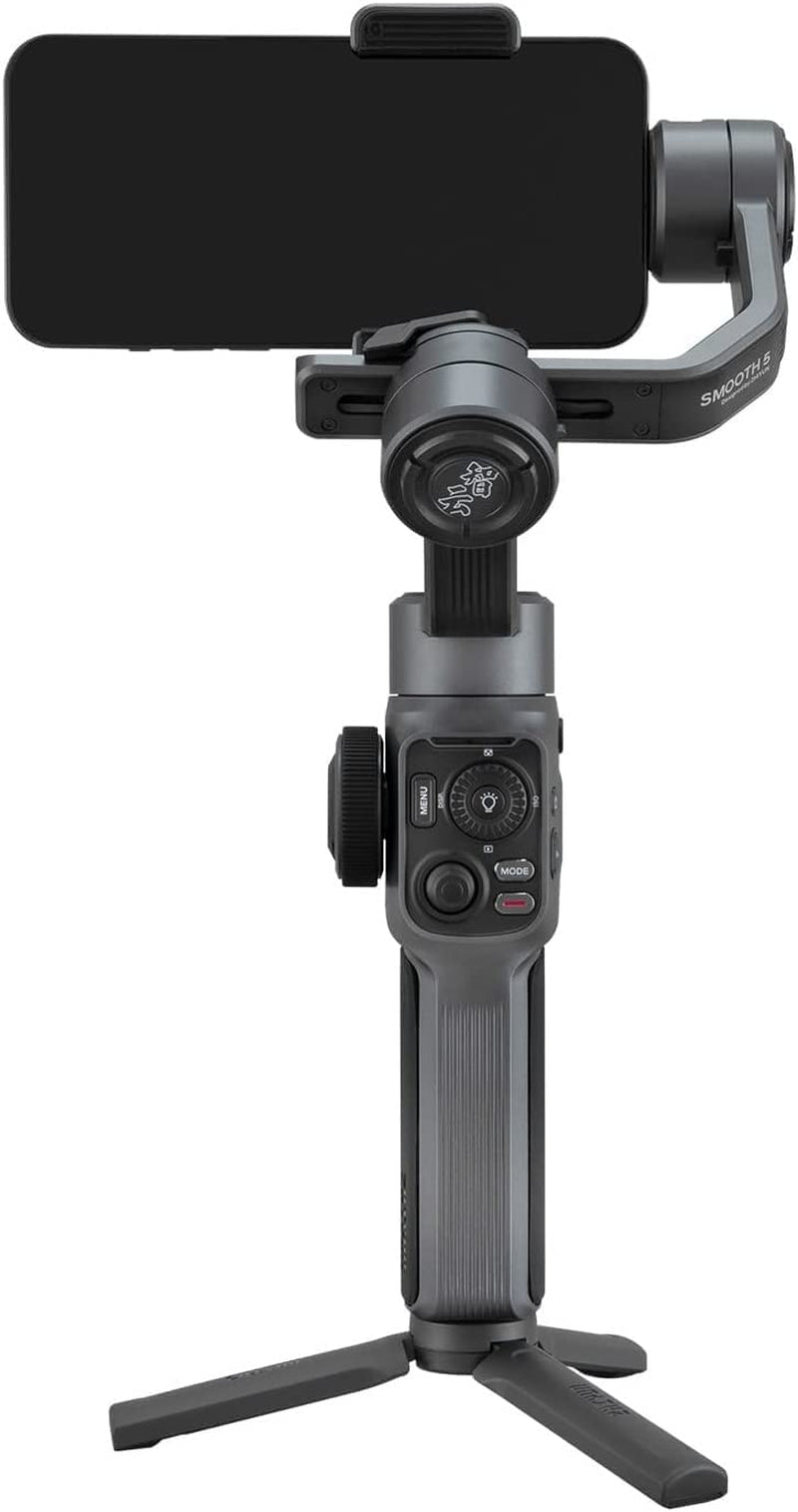 Zhiyun Smooth 5 Gimbal Stabilizer for Smartphone Android Cell Phone 3-Axis Handheld Gimble for Iphone 14 13 Pro Max plus Mini 12 11 XS X XR 8 Video Vlogging Youtube Tiktok Instagram Vlog Live Stream  Zhiyun   