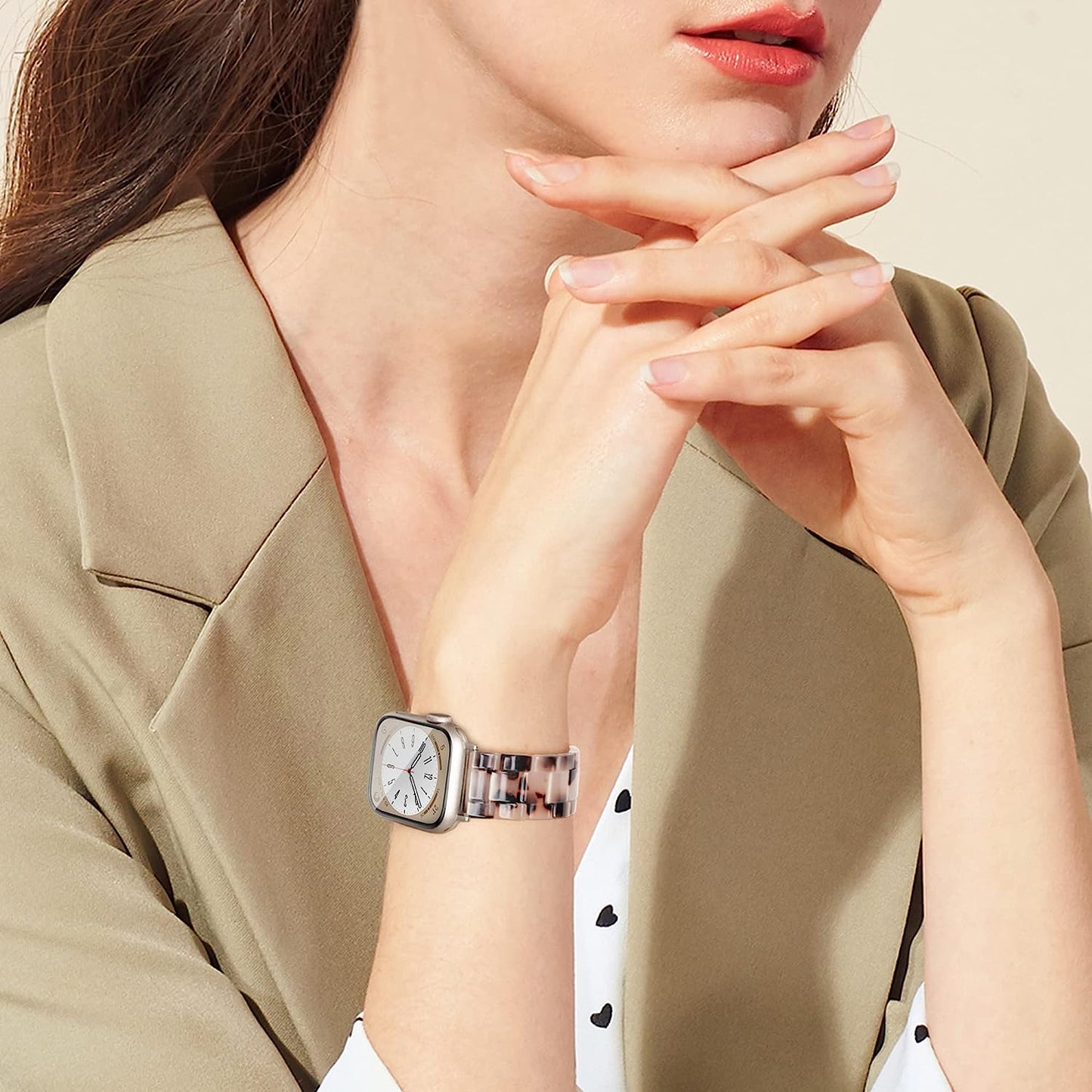 Vamyzji Compatible with Apple Watch Band 41Mm 40Mm 38Mm or 49Mm 45Mm 44Mm 42Mm, Light Waterproof Easy Adjustable Resin Replacement Iwatch Band for Apple Watch Ultra Series 8 Series 7 6 SE 5 4 3 2 1  Vamyzji   